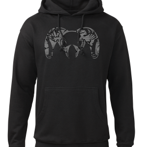 Tonal Ram Hoodie | Black