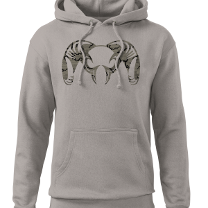 Tonal Ram Hoodie | Cement