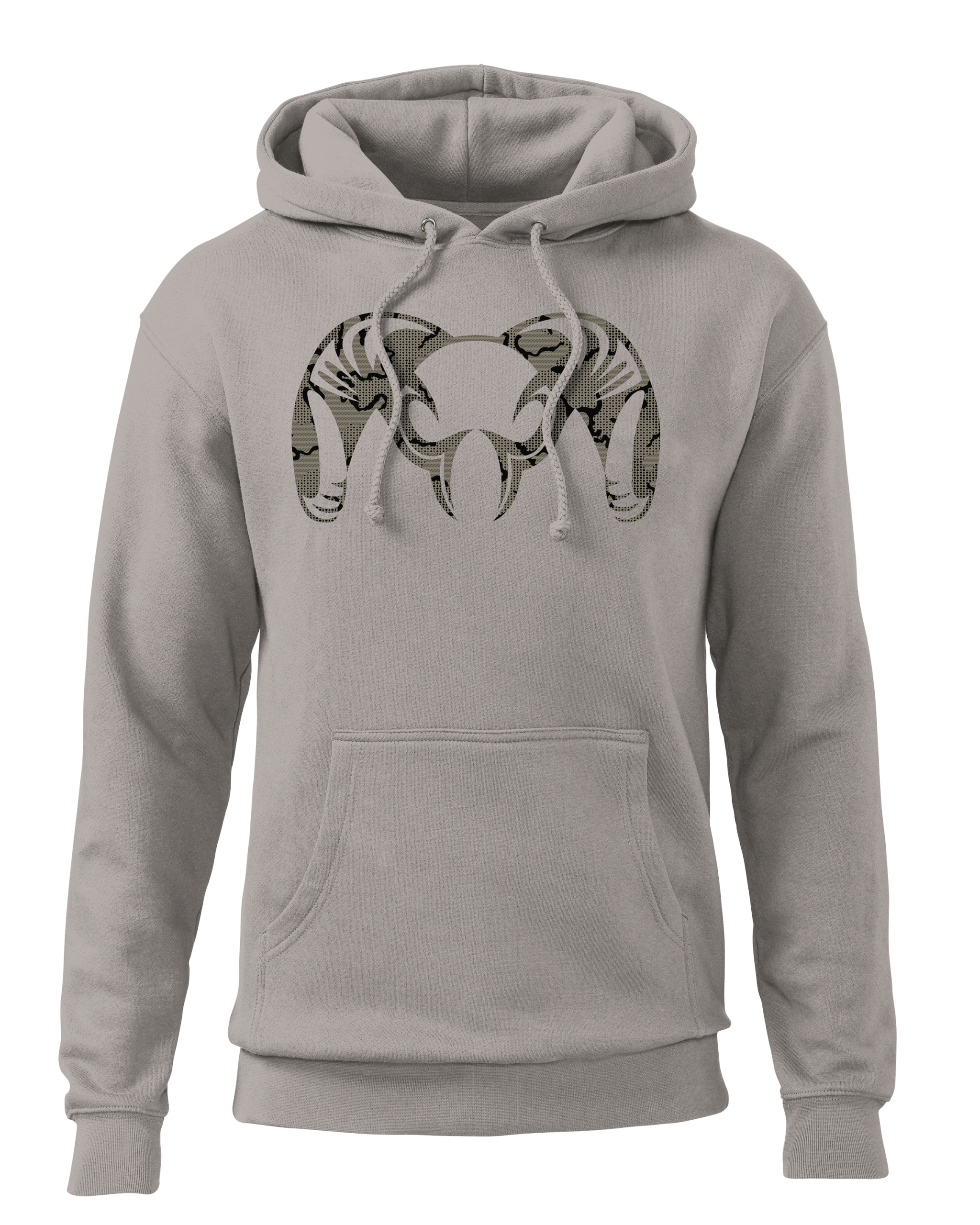 Tonal Ram Hoodie | Cement