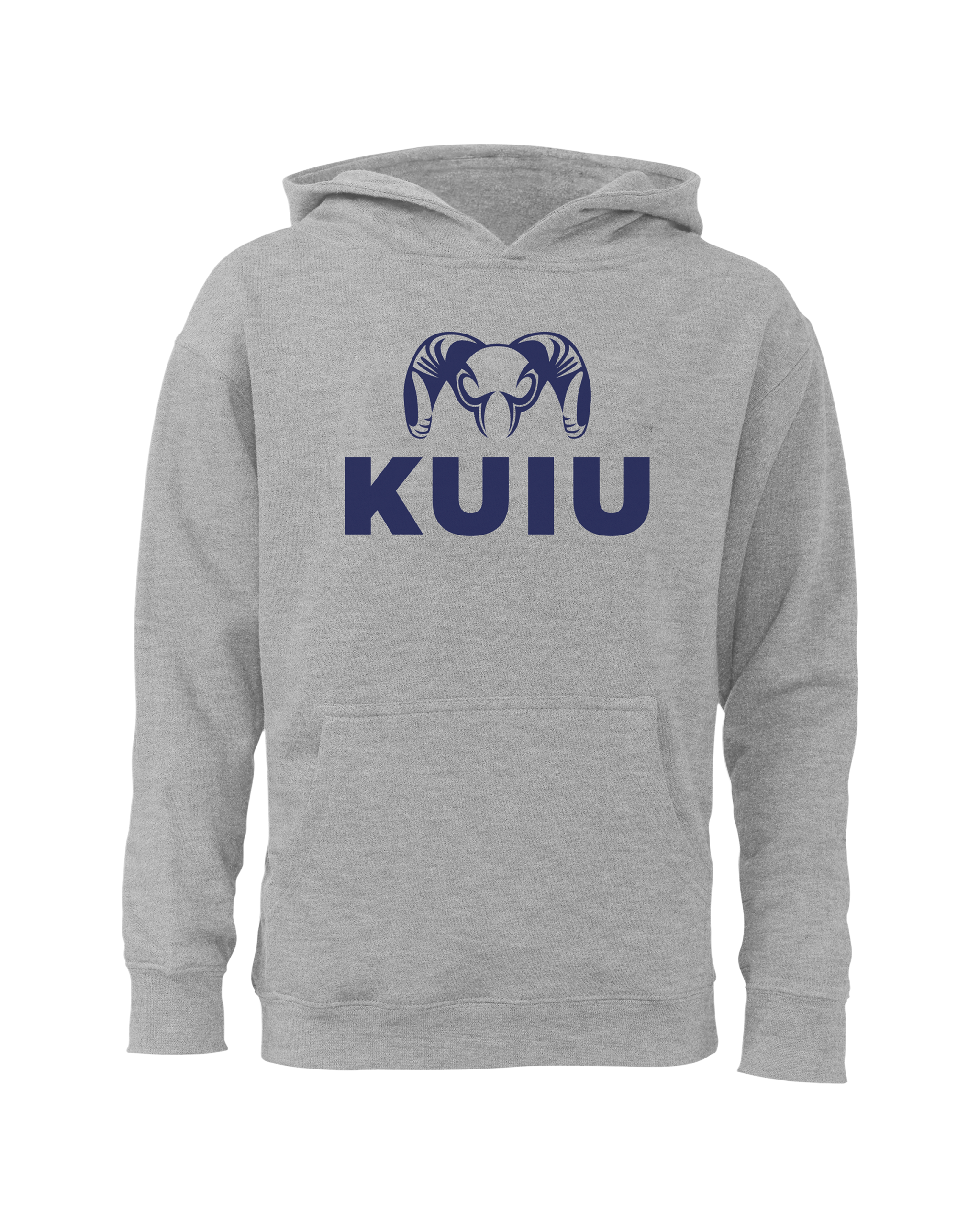 Youth Stacked Logo Hoodie | Grey Heather