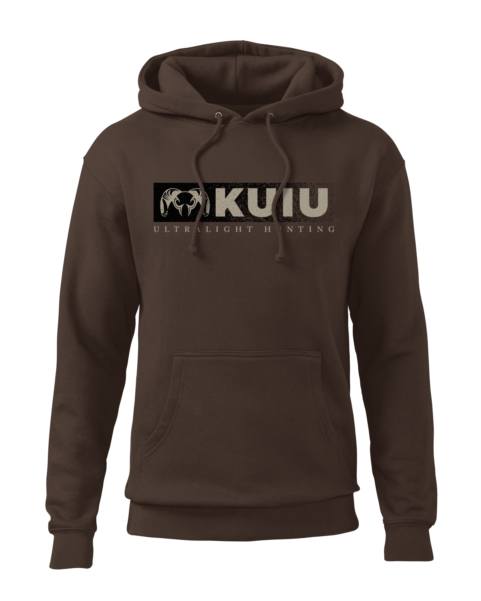 KUIU Distressed Logo Hoodie | Brown