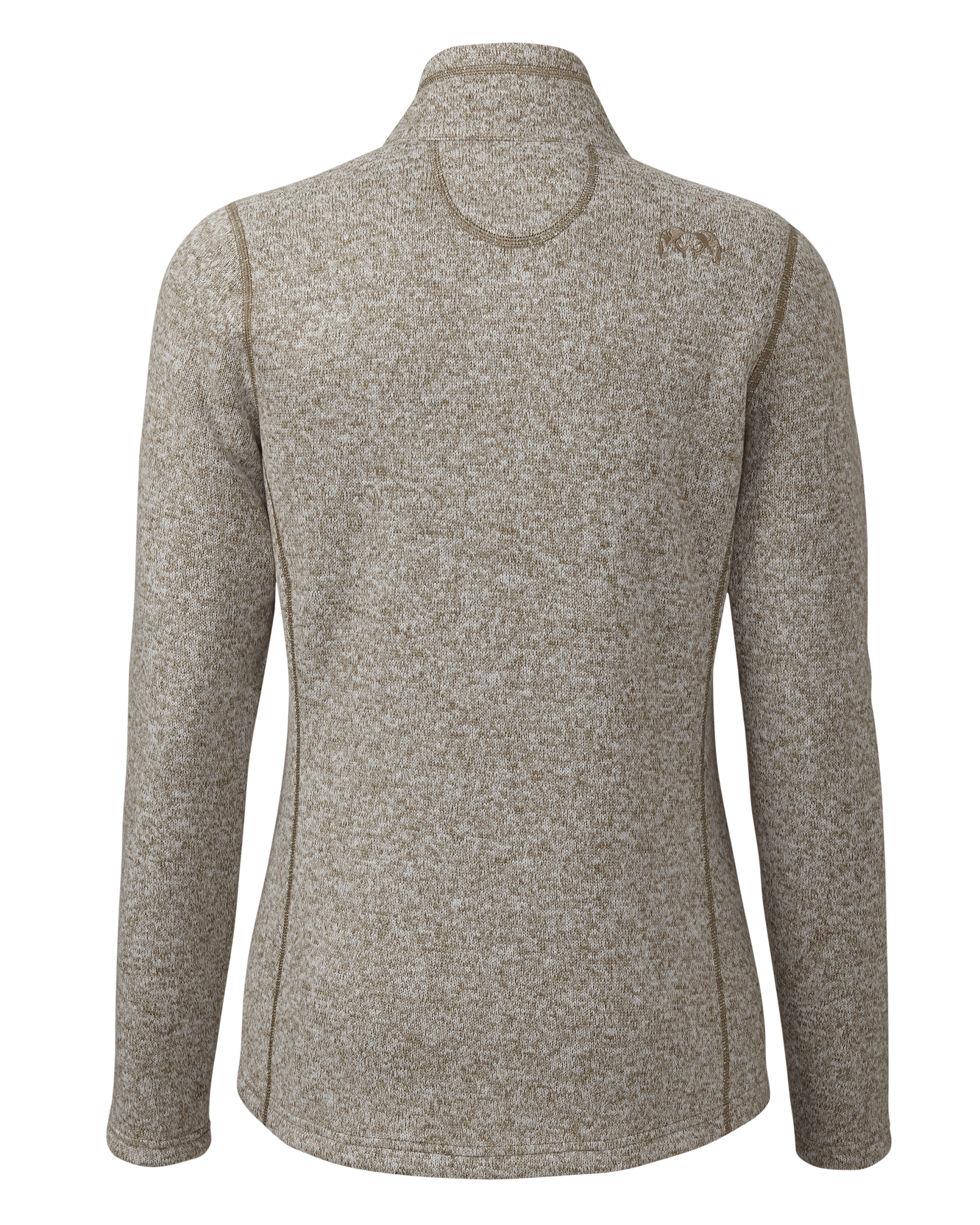 Women's Base Camp Full Zip Sweater | Khaki White Heather - Image 2