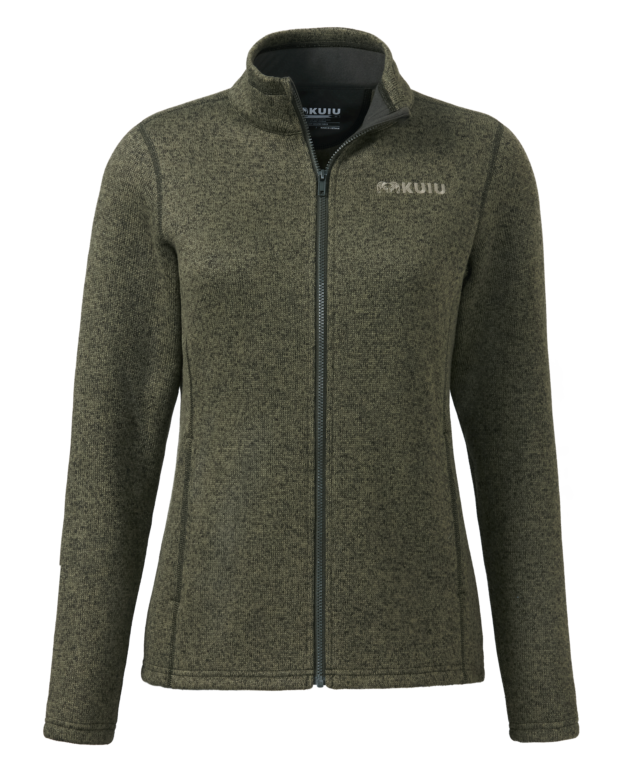 Women's Base Camp Full Zip Sweater | Olive Heather
