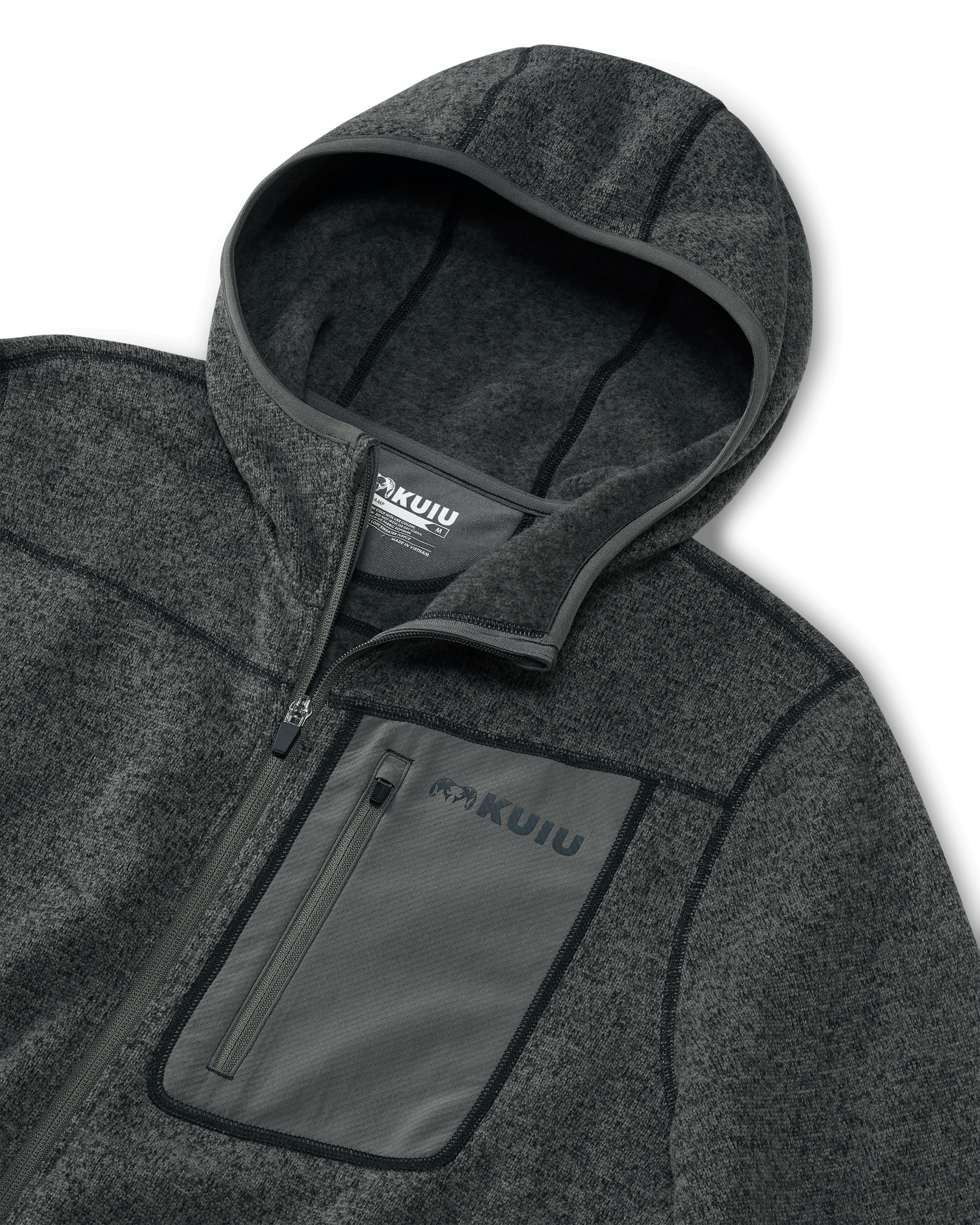 Base Camp Hooded Sweater | Charcoal Heather - Image 3