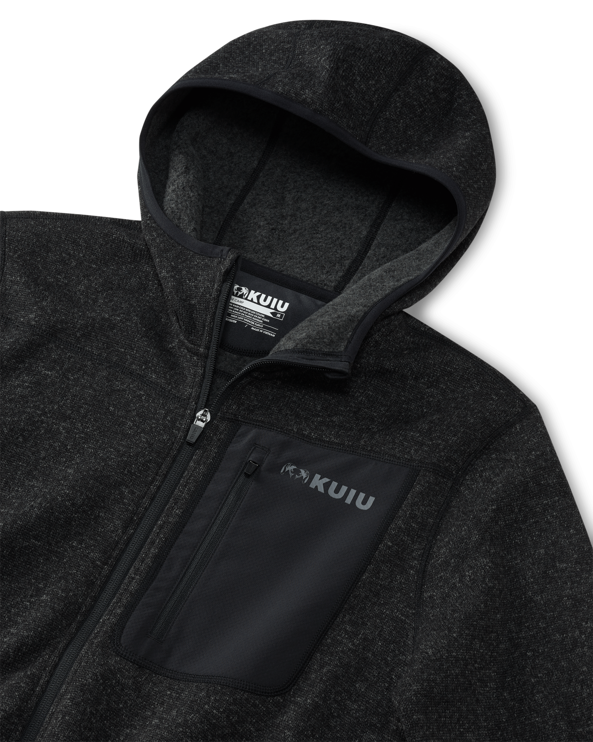 Base Camp Hooded Sweater | Heather Black - Image 3