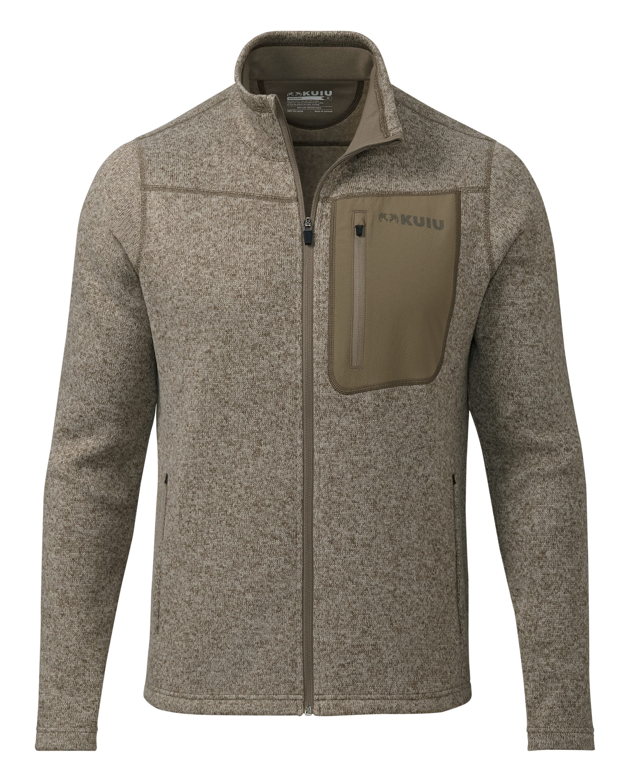 Base Camp Full Zip Sweater | Khaki Heather