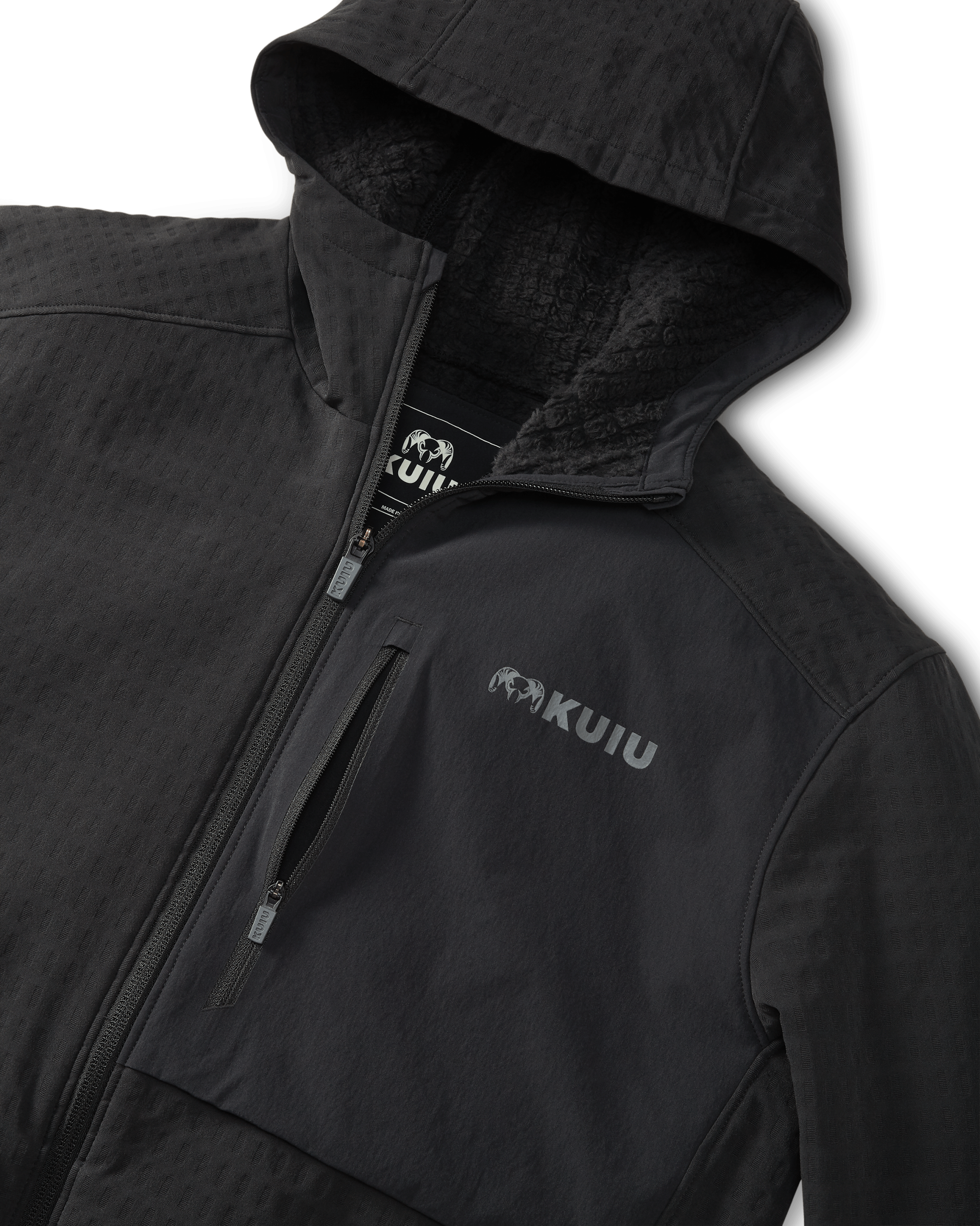 Blockfield Fleece Hoodie | Black - Image 3