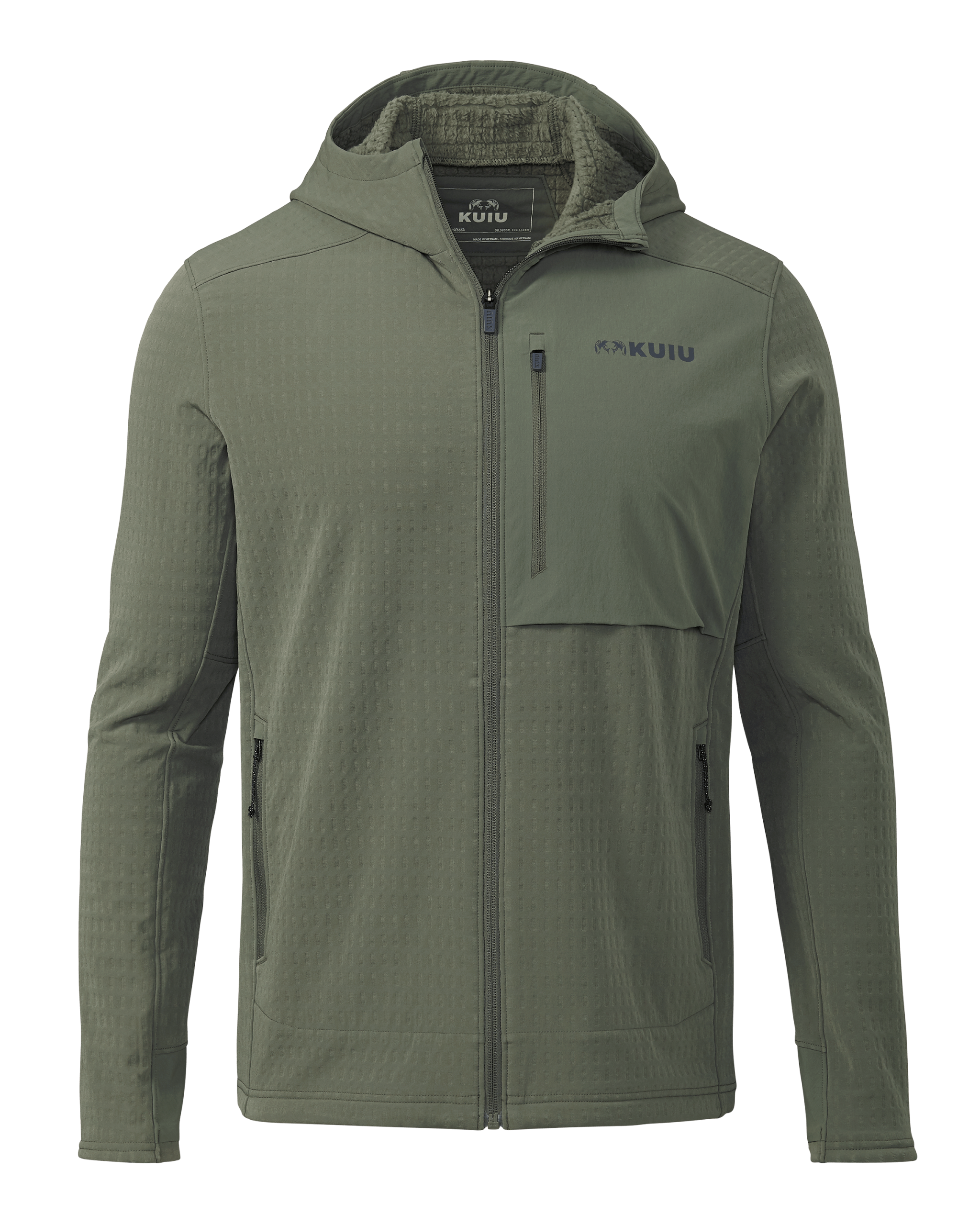 Blockfield Fleece Hoodie | Dark Sage