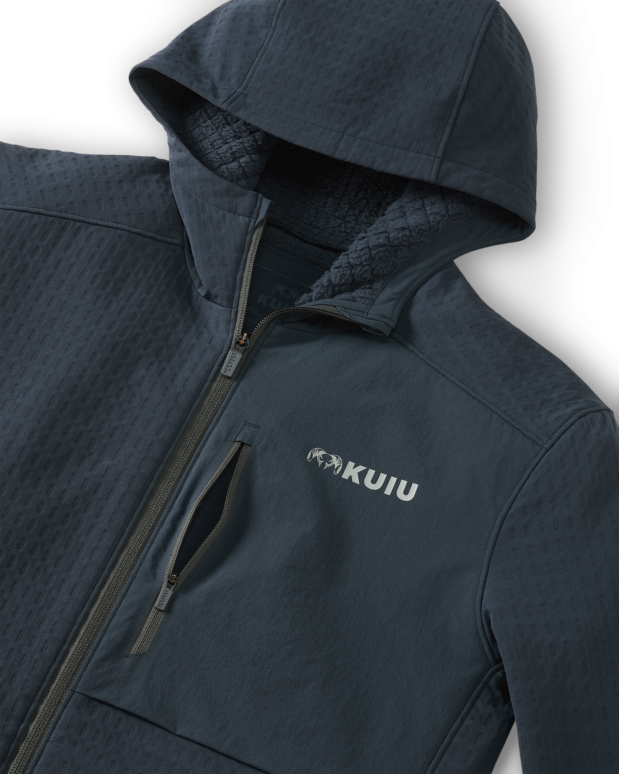 Blockfield Fleece Hoodie | Steel Blue - Image 3