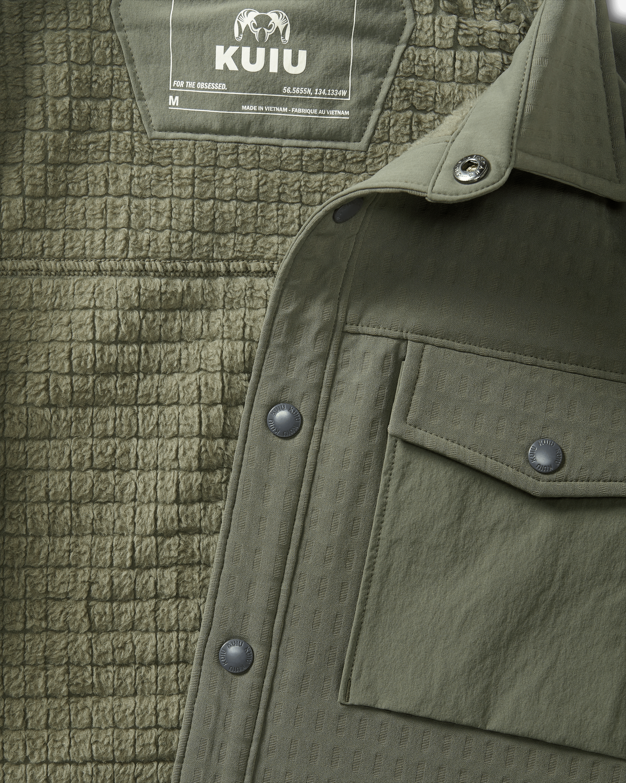 Blockfield Fleece Shirt Jacket | Dark Sage - Image 4