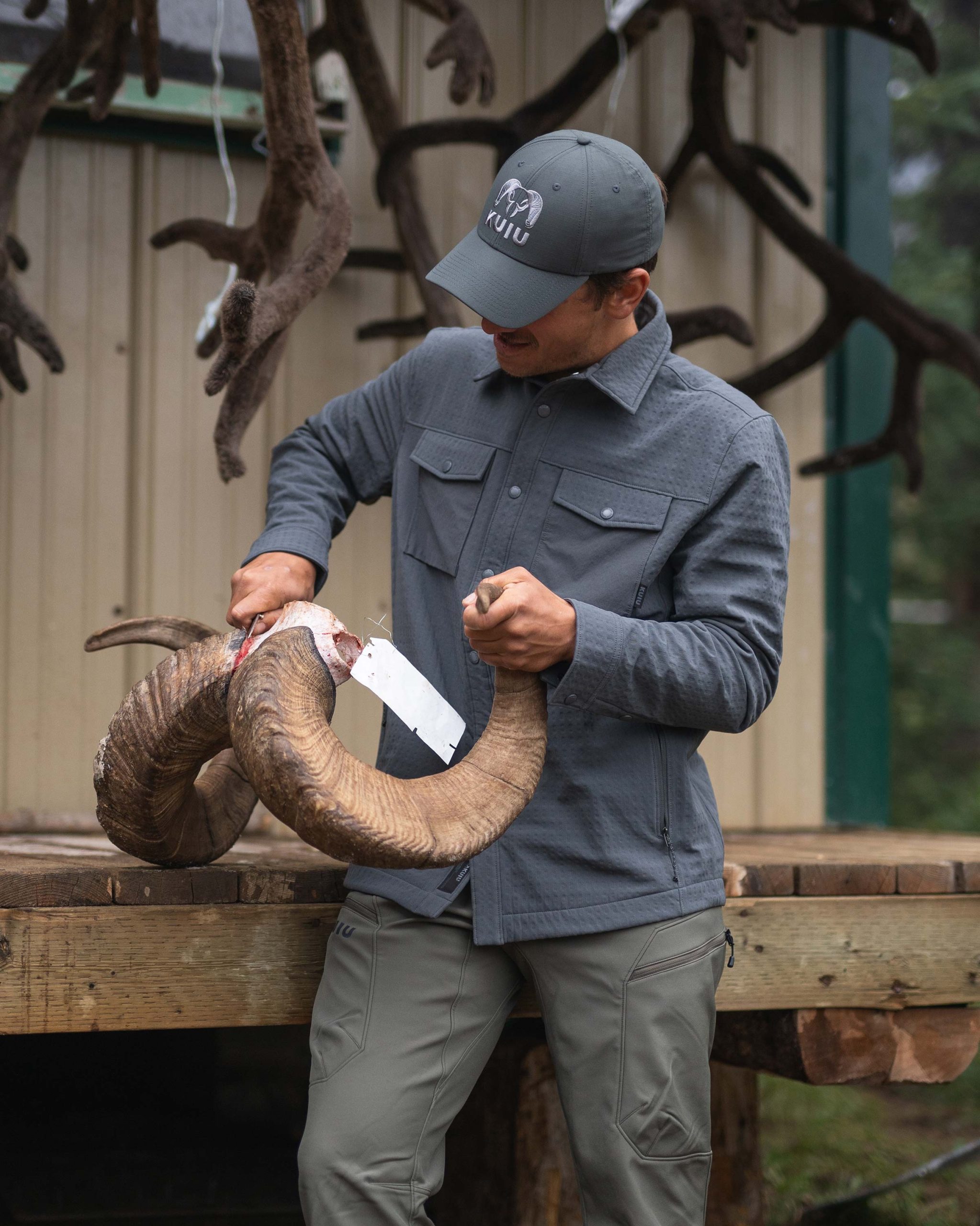 Blockfield Fleece Shirt Jacket | Steel Blue - Image 4