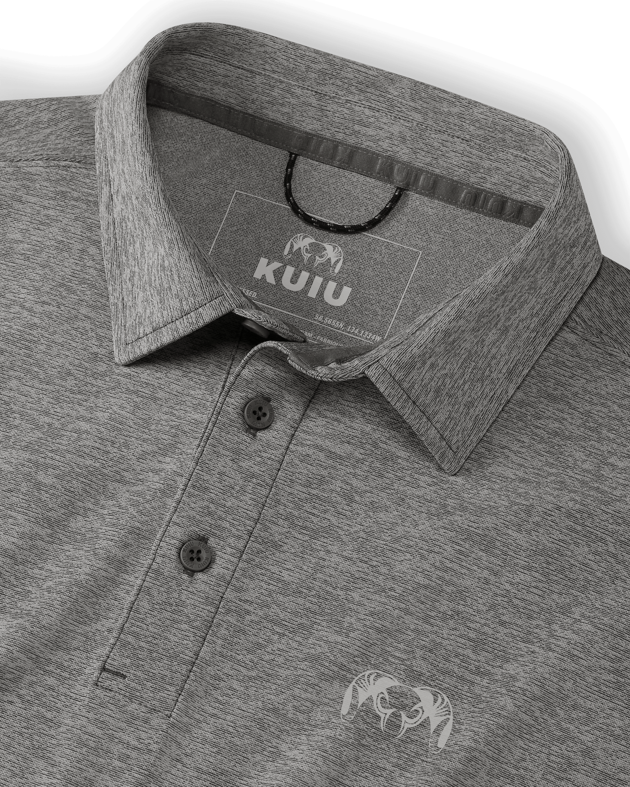 KUIU Performance Polo | Heather Gunmetal - Image 2