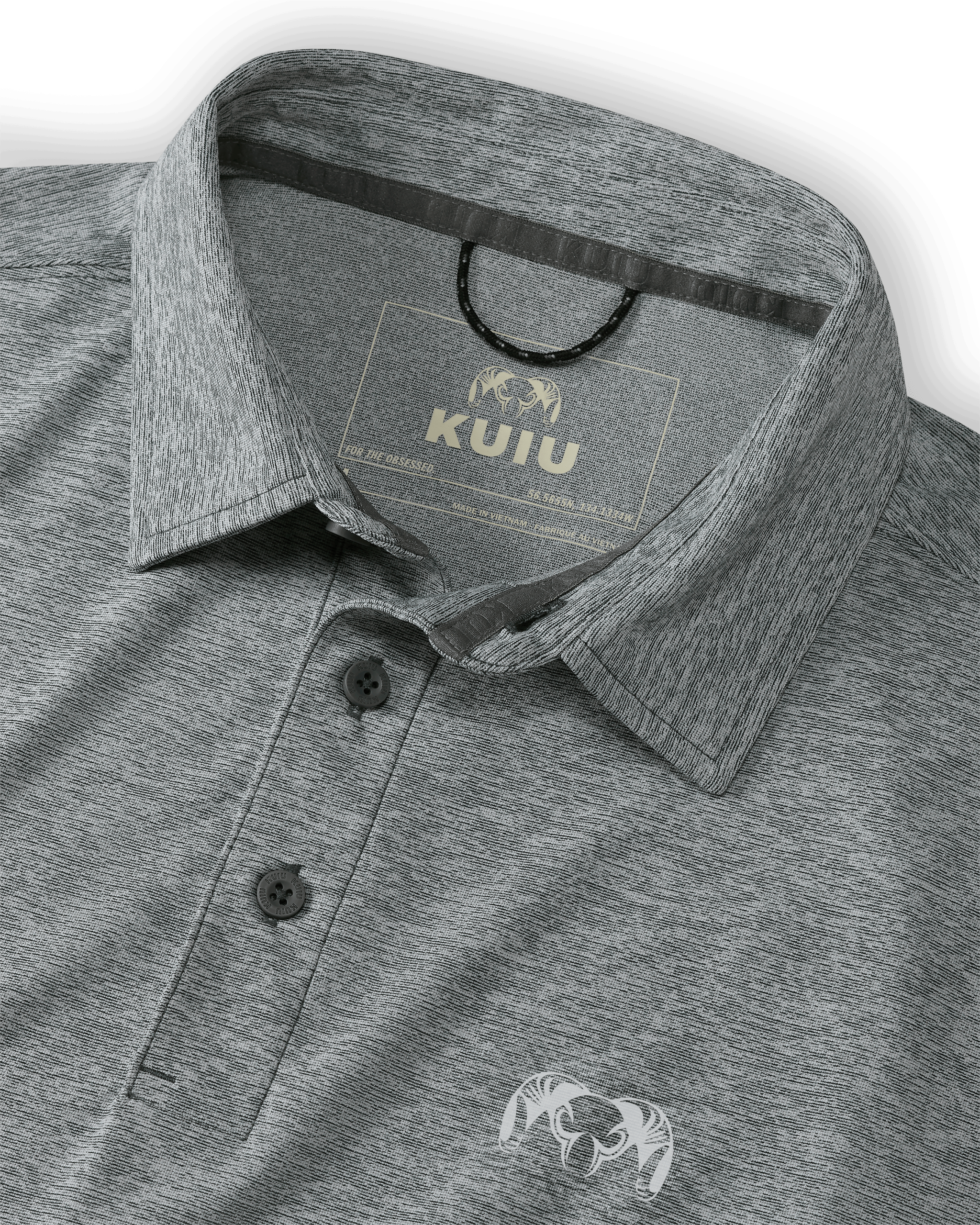 KUIU Performance Polo | Heather Storm - Image 2