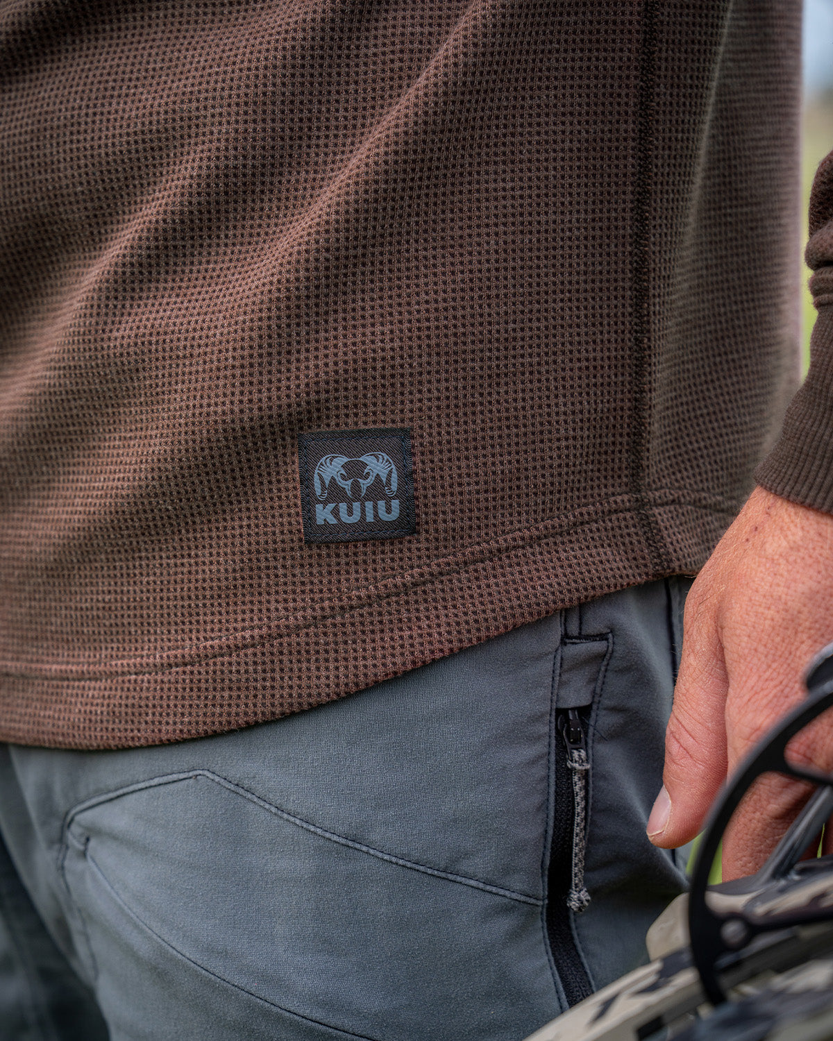 Canyon Waffle Henley | Cedar Heather - Image 5