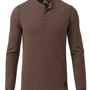 Canyon Waffle Henley | Cedar Heather