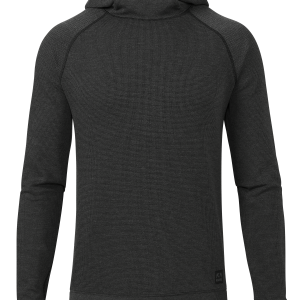 Canyon Waffle Hoodie | Black Heather