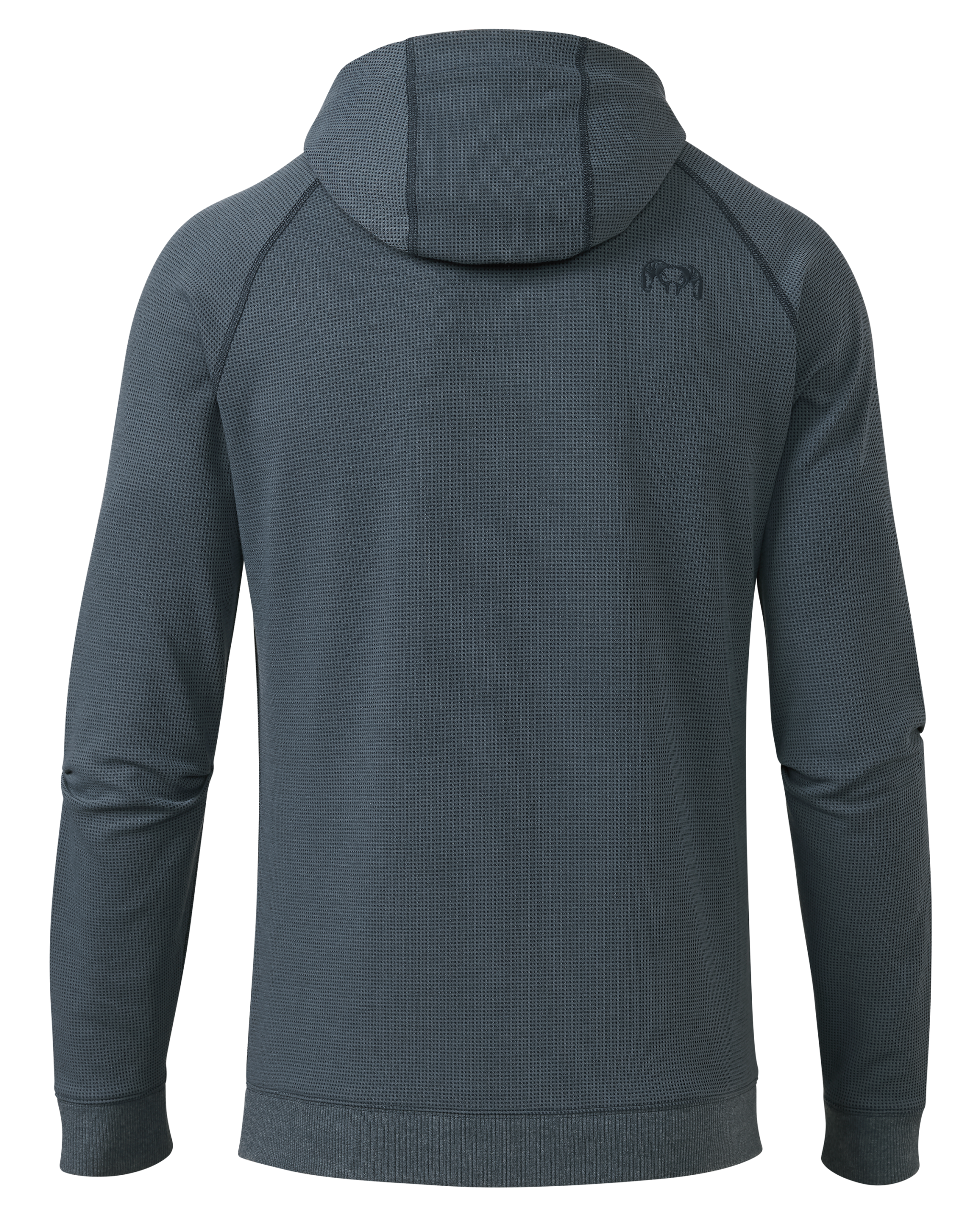 Canyon Waffle Hoodie | Steel Blue Heather - Image 2