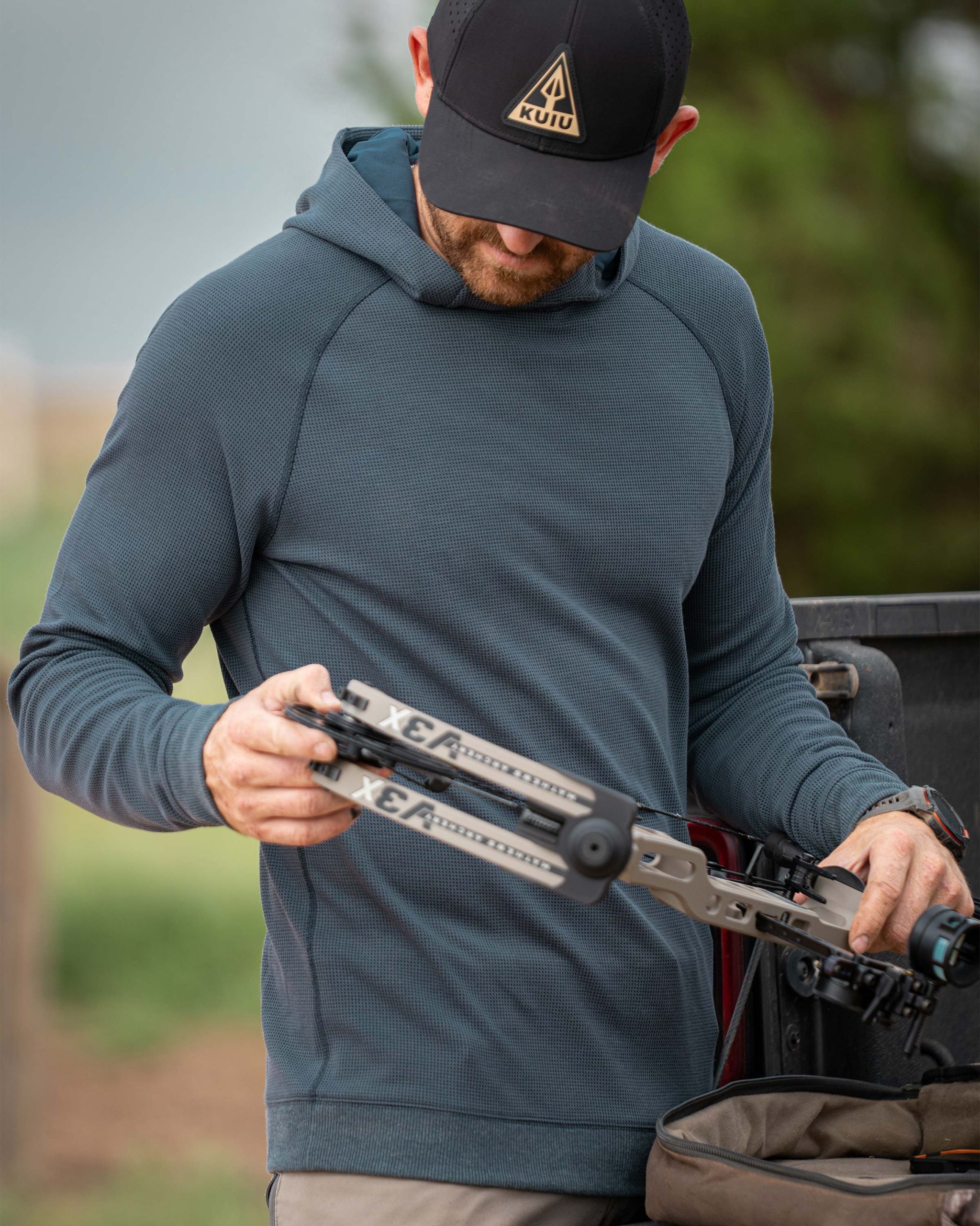 Canyon Waffle Hoodie | Ash Heather - Image 4