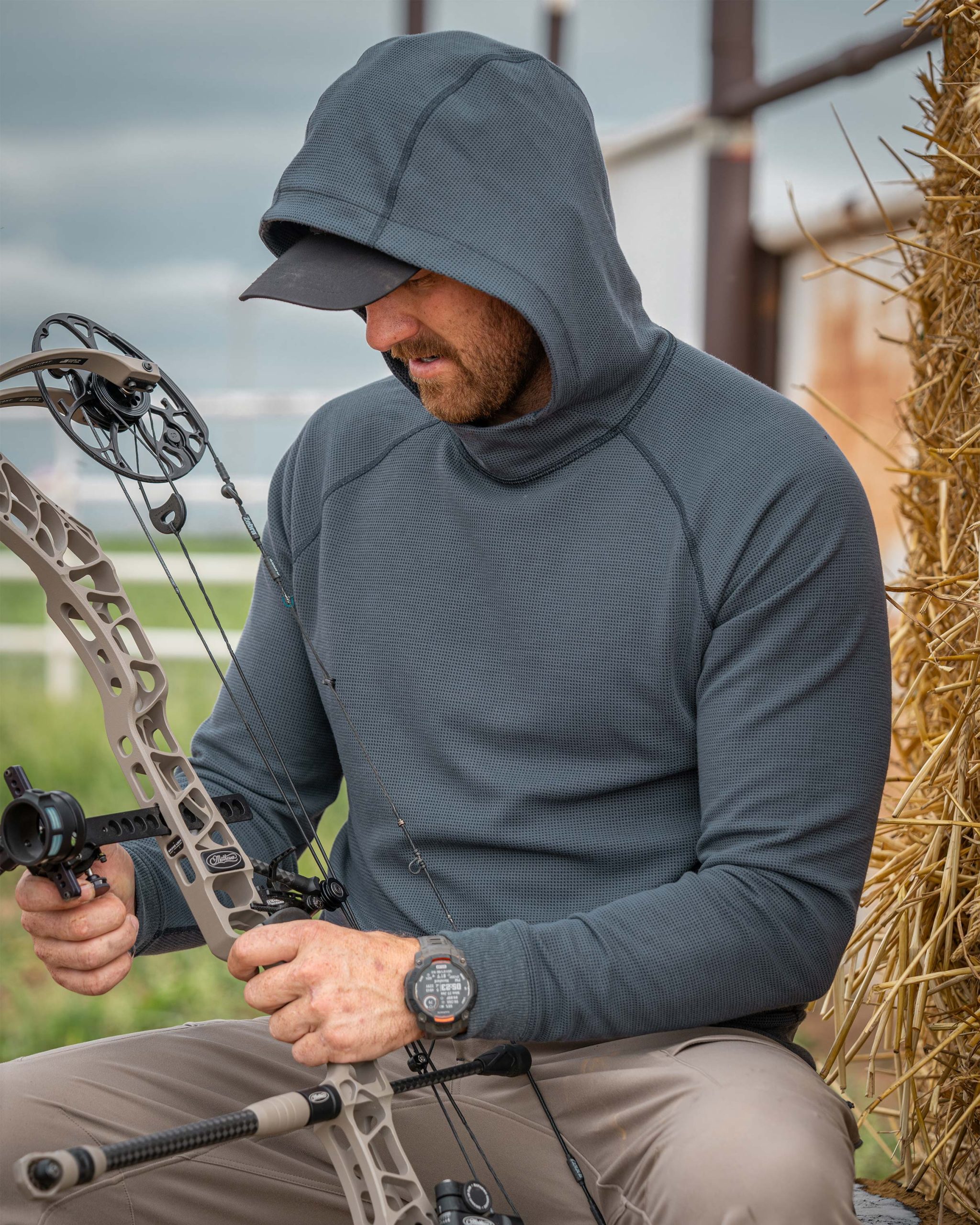 Canyon Waffle Hoodie | Ash Heather - Image 5