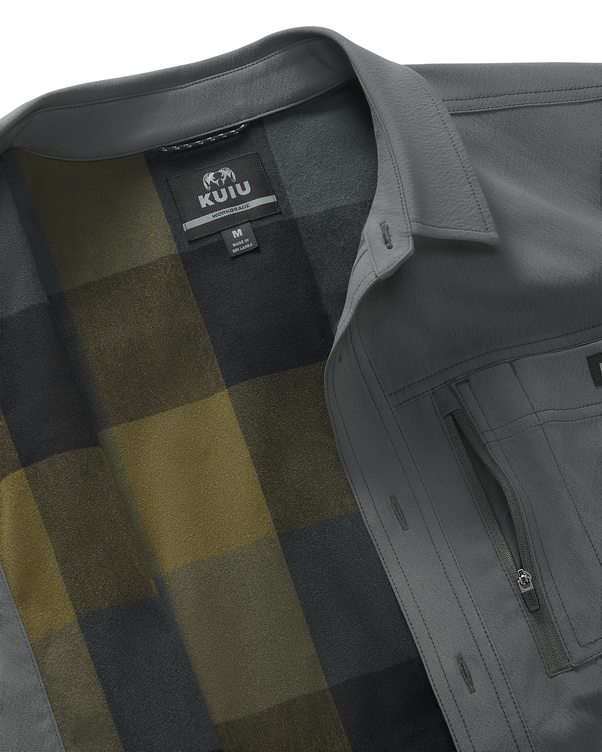 Motive Flannel Lined Shirt Jacket | Gunmetal - Image 2