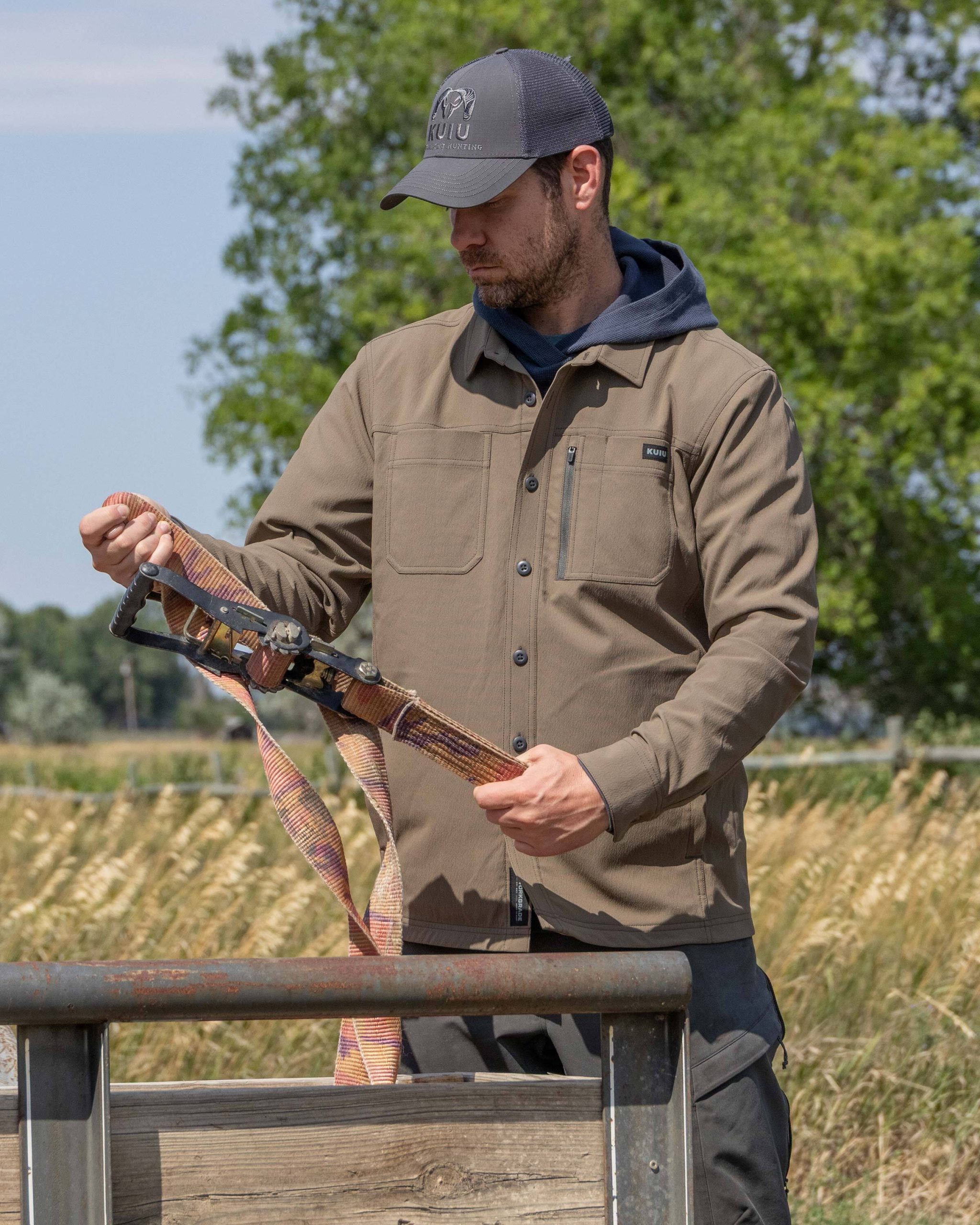 Motive Flannel Lined Shirt Jacket | Gunmetal - Image 6