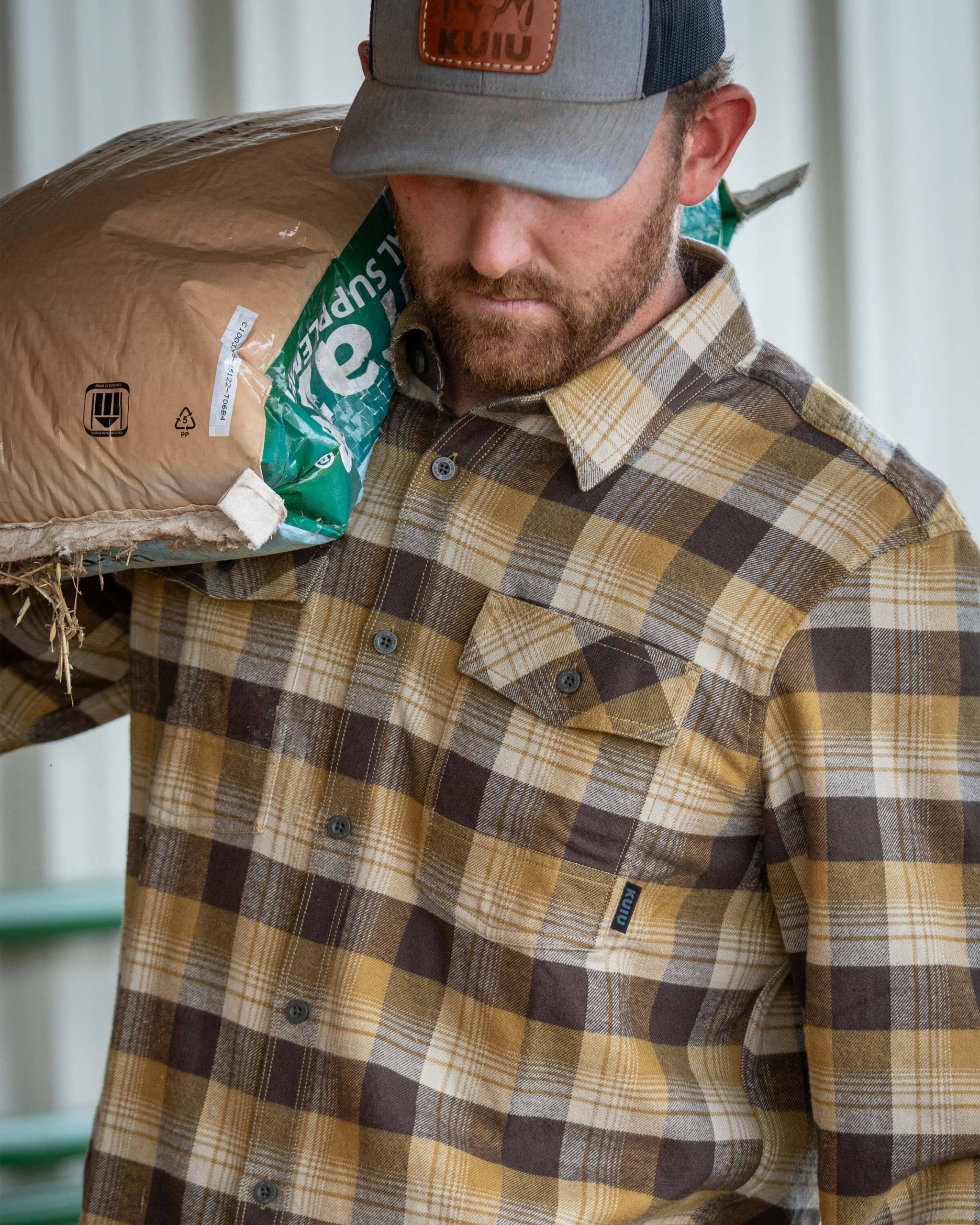 Field Flannel Shirt | Flax Blockline - Image 4