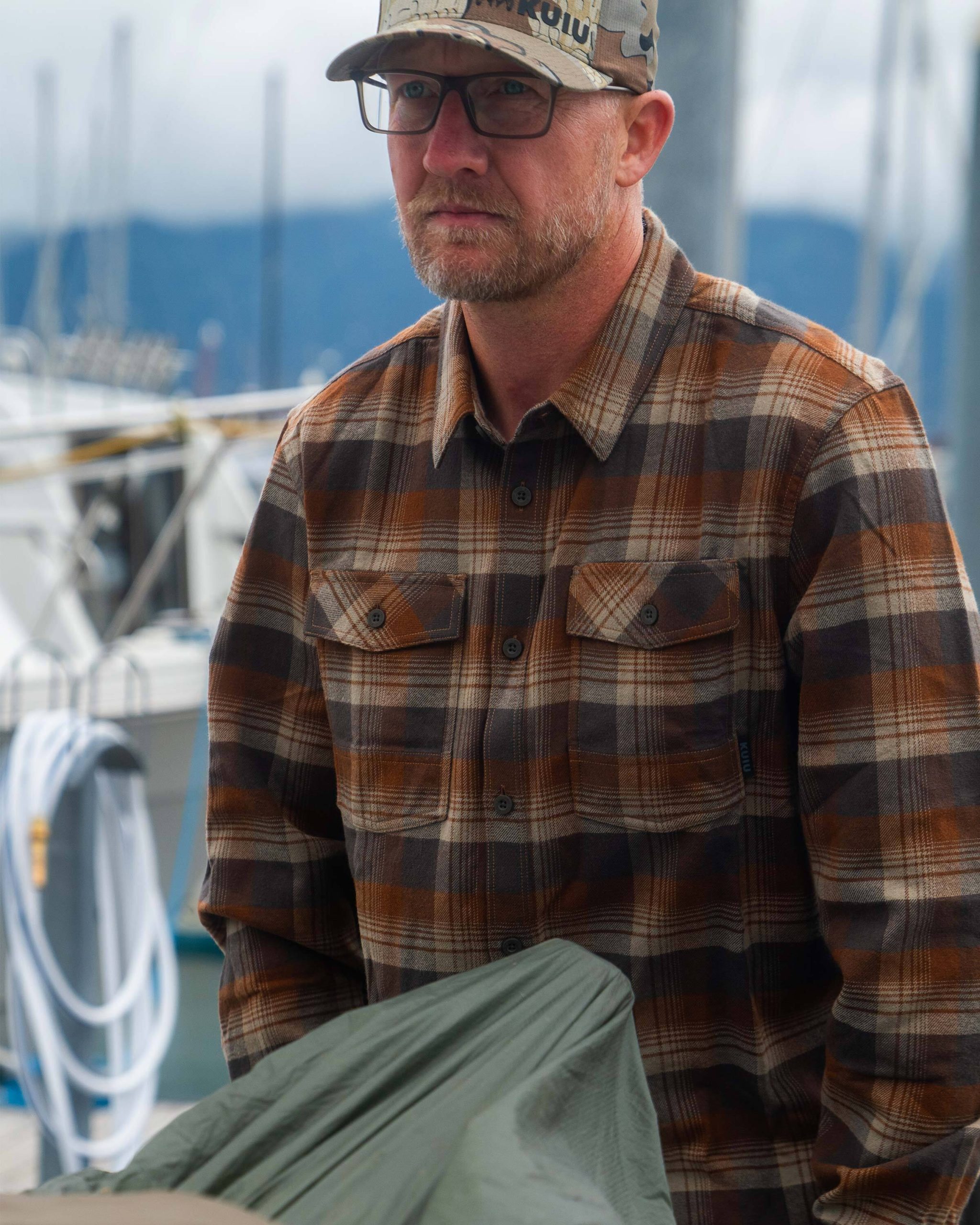 Field Flannel Shirt | Saddle Blockline - Image 3