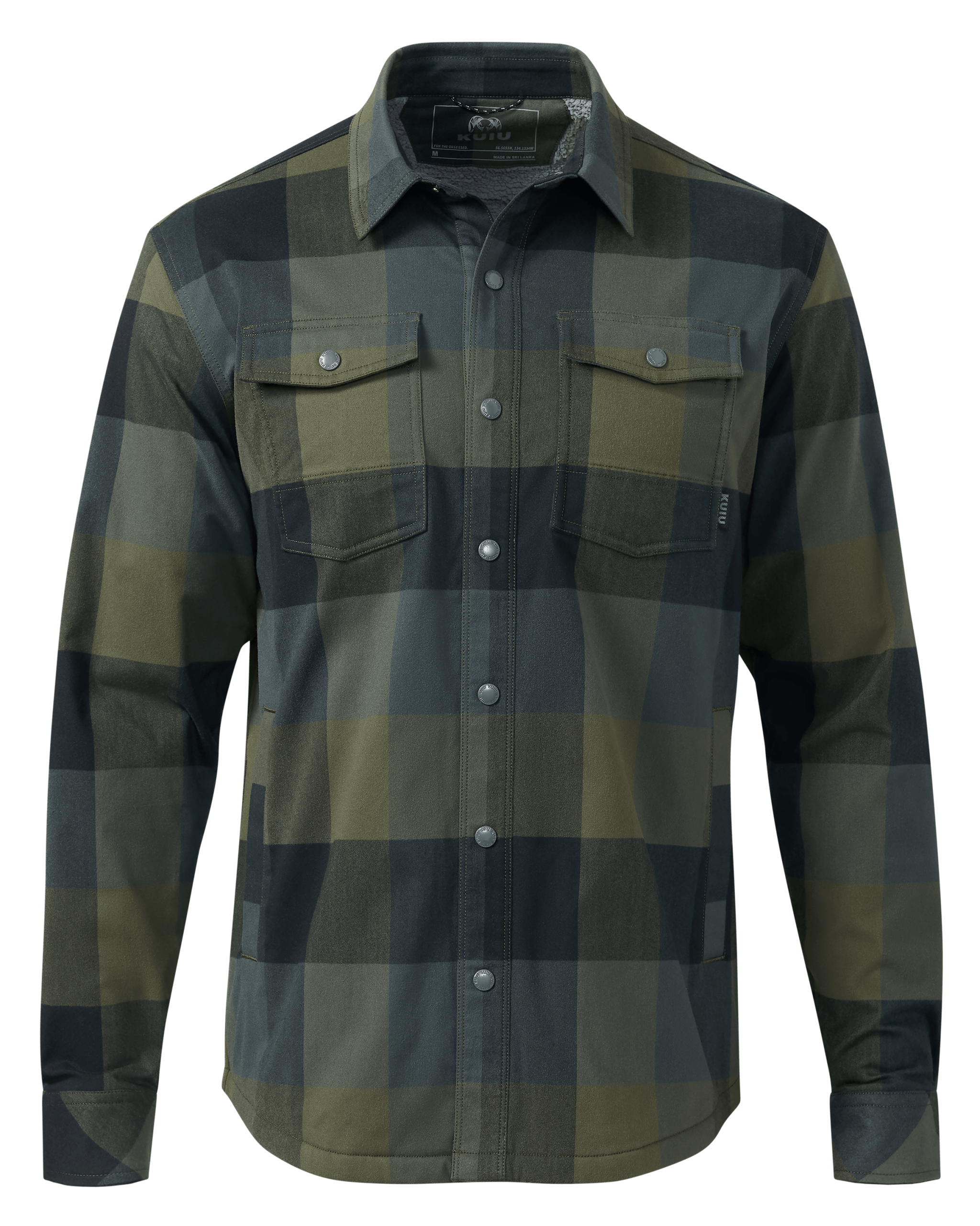 Field Flannel Fleece Shirt Jacket | Verde Plaid