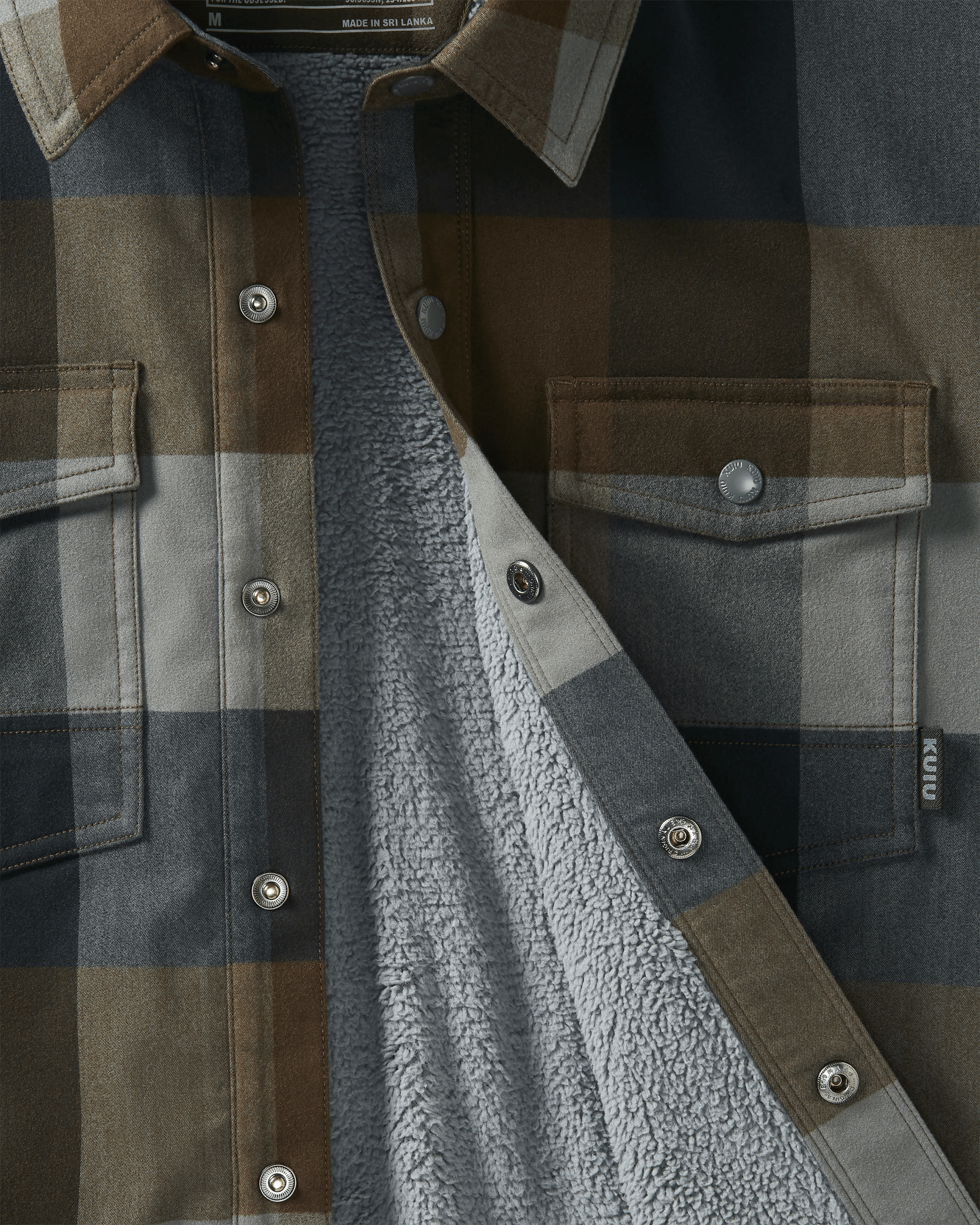 Field Flannel Fleece Shirt Jacket | Vias Plaid - Image 2