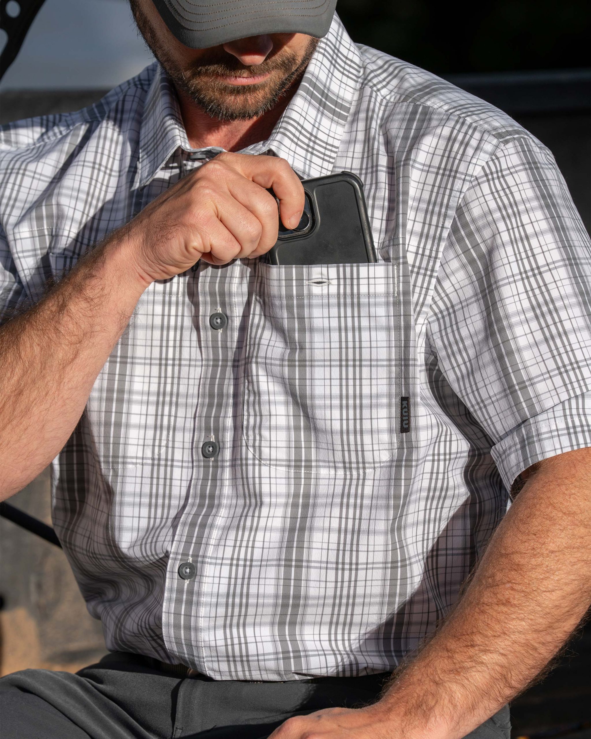 Borrego SS Shirt | Battleship Plaid - Image 5