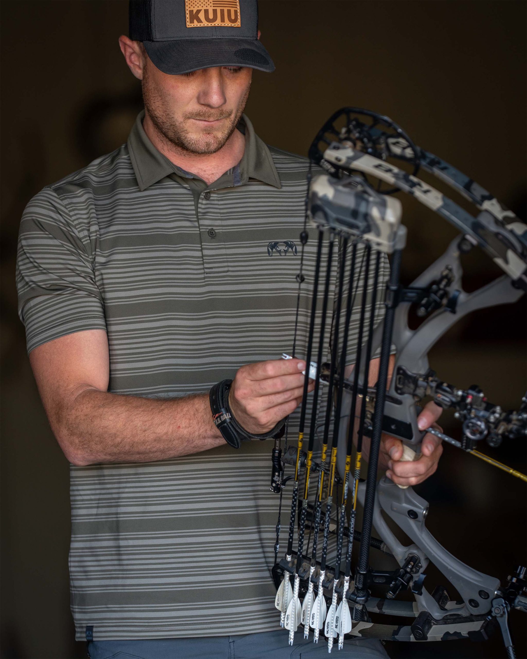 KUIU Performance Polo Stripe | Ash Stripe - Image 4