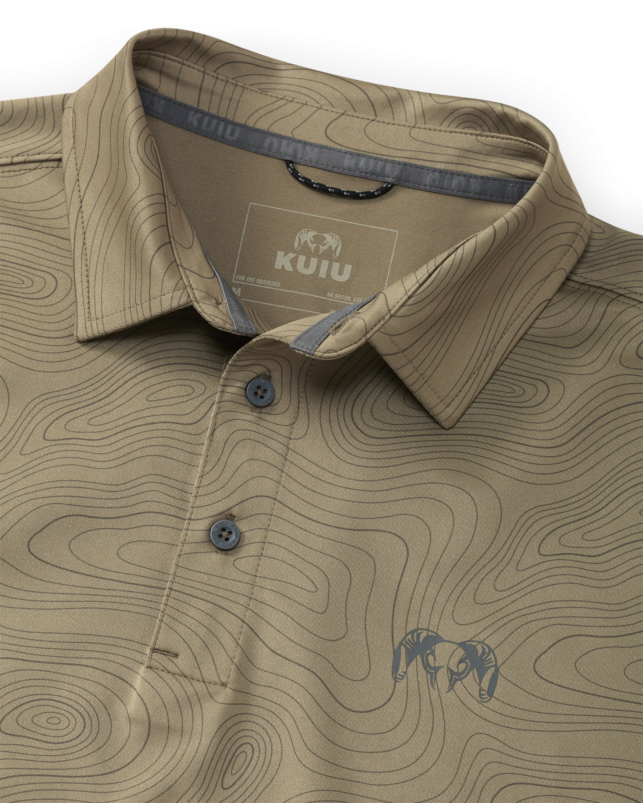 KUIU Performance Polo Topo | Khaki Topo - Image 2