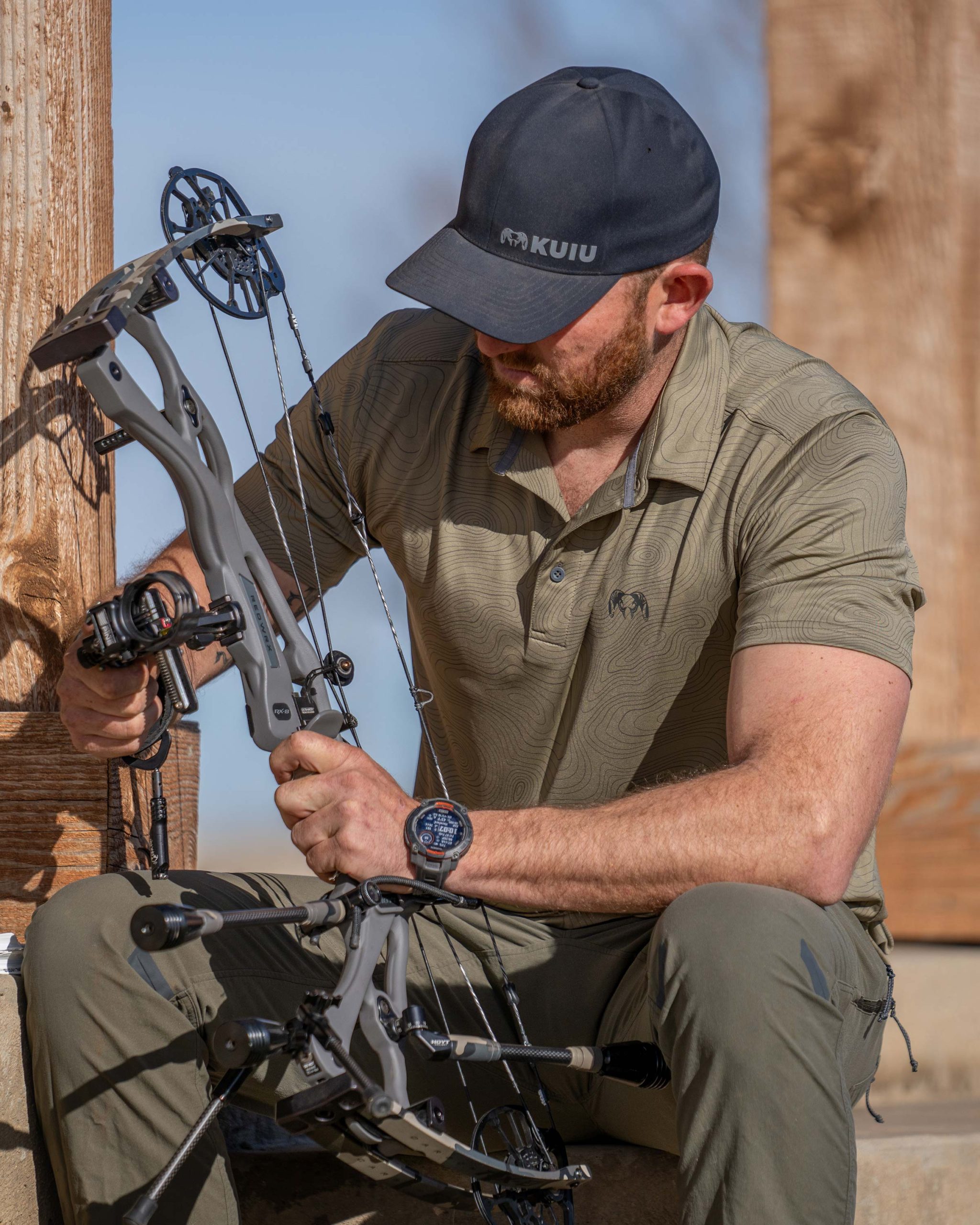 KUIU Performance Polo Topo | Khaki Topo - Image 6