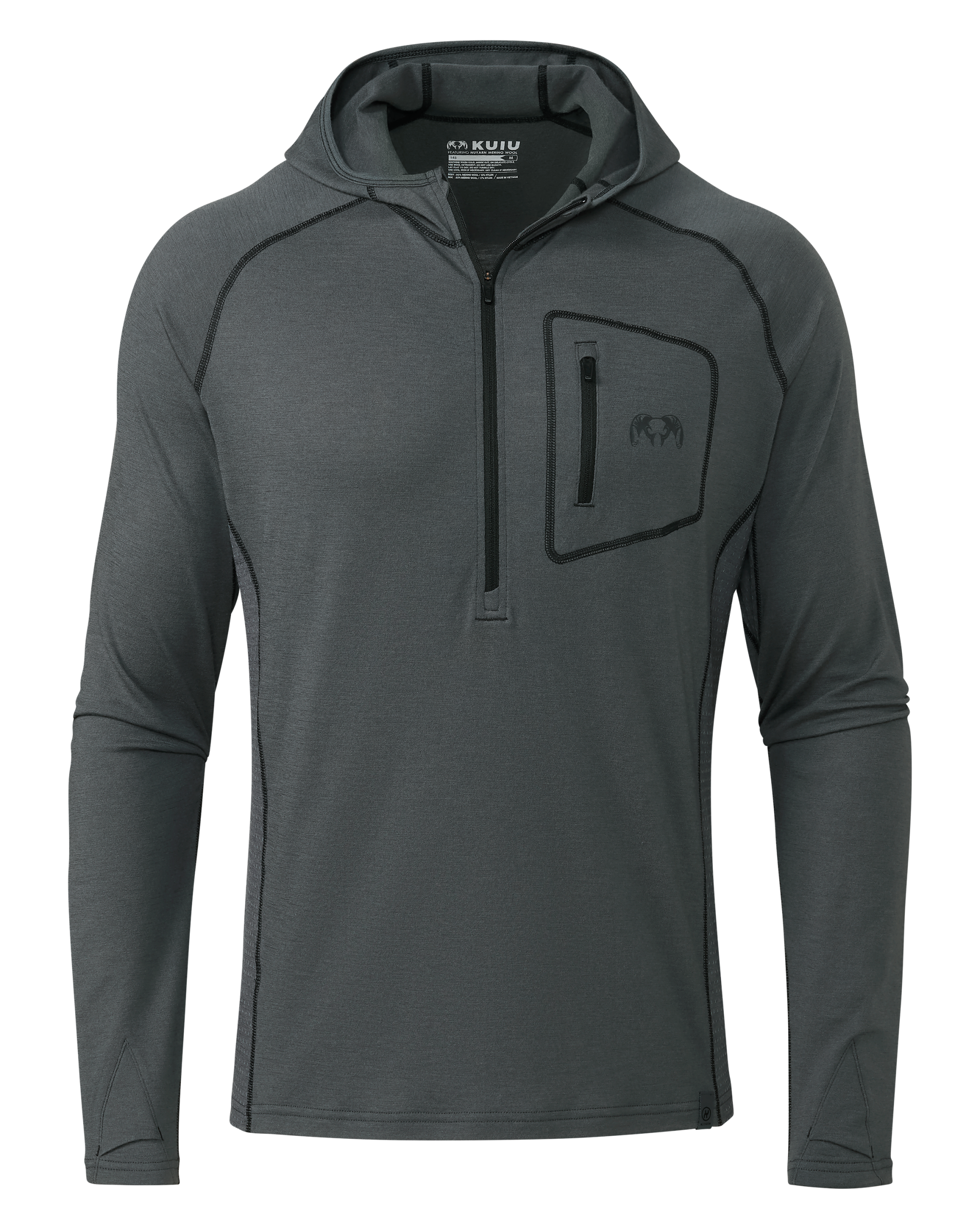 ULTRA Merino 145 Zip-T Hunting Hoodie | Gunmetal