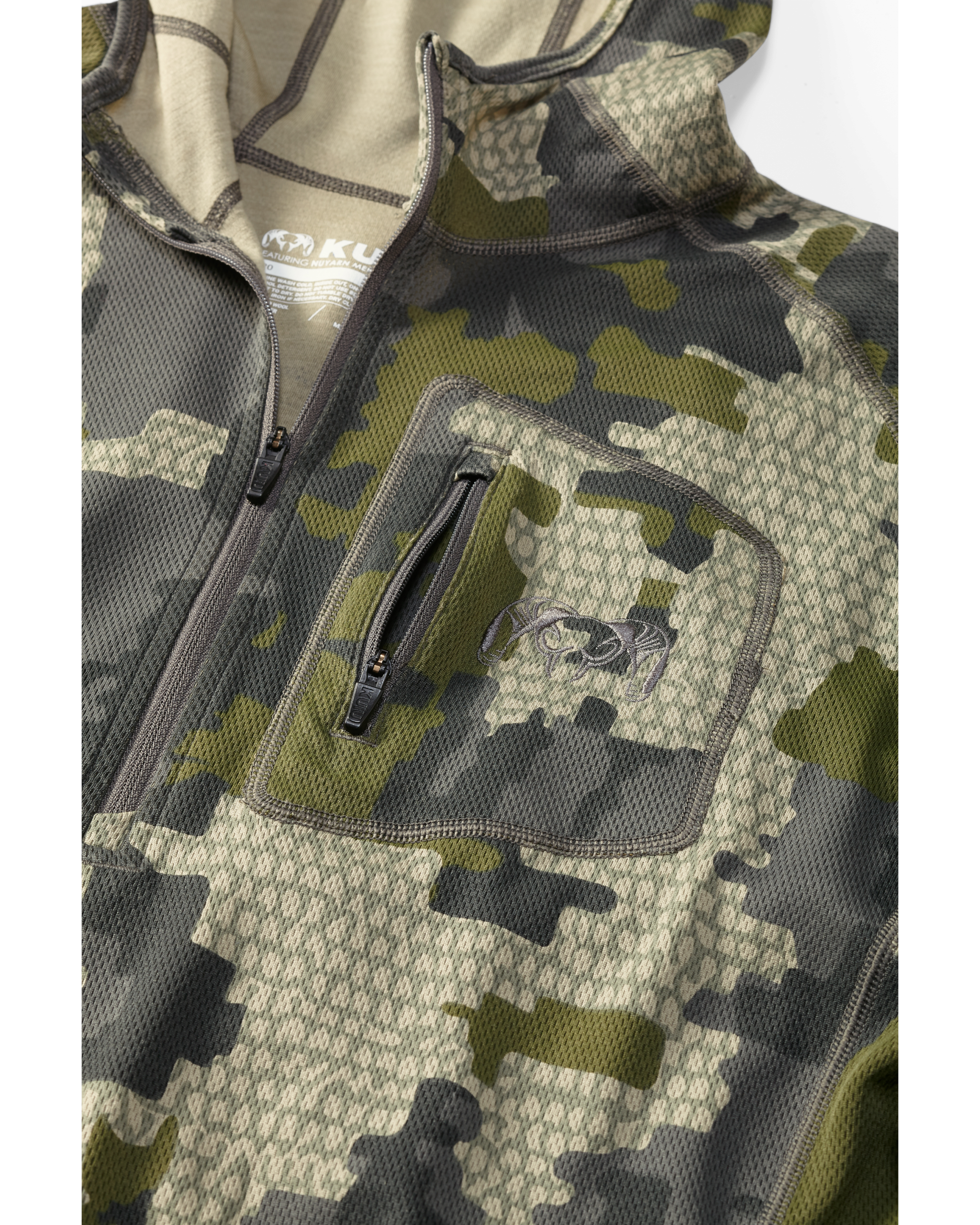 PRO Merino 200 Zip-T Hoodie | Verde - Image 2