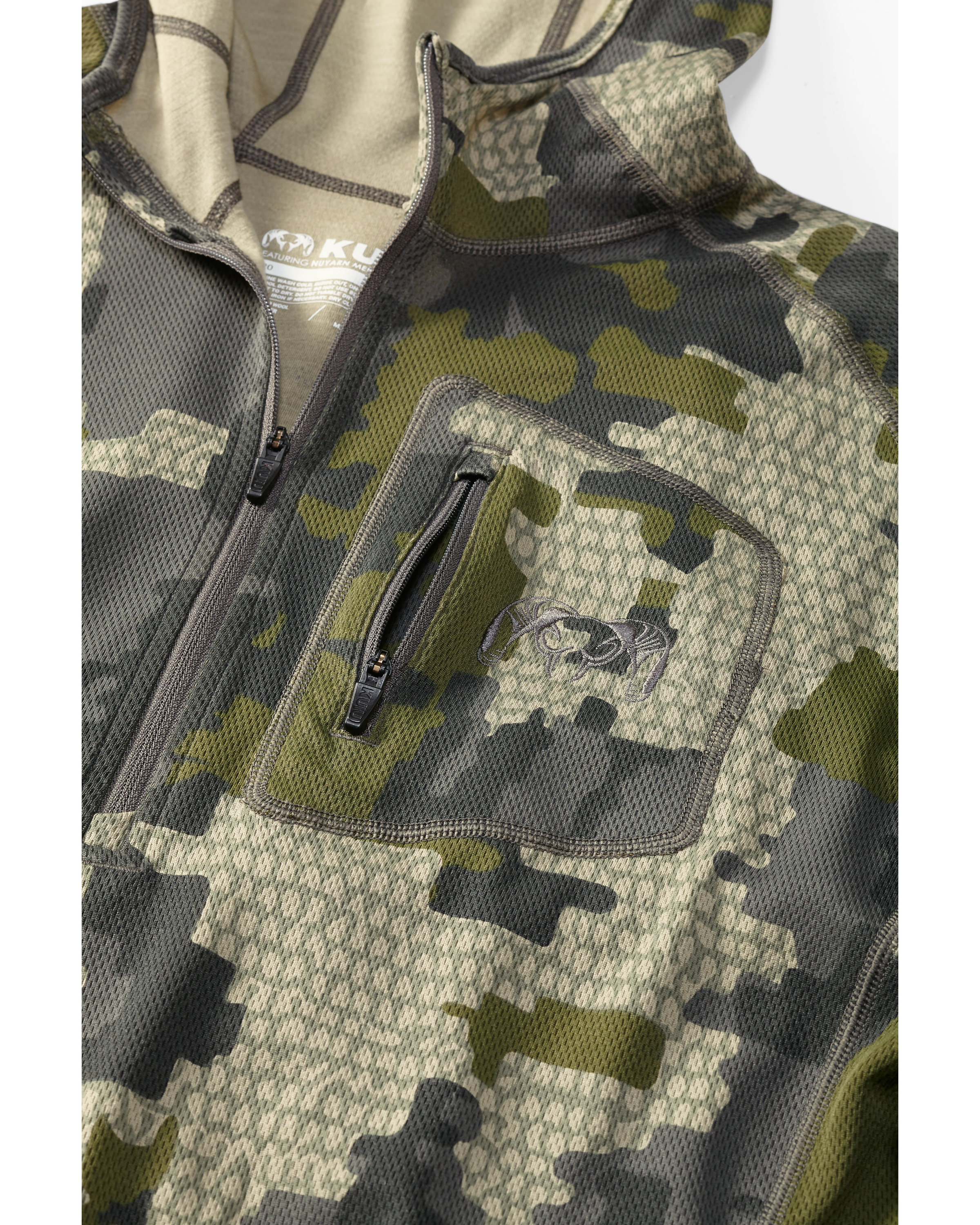 PRO Merino 200 Zip-T Hoodie | Verde - Image 2