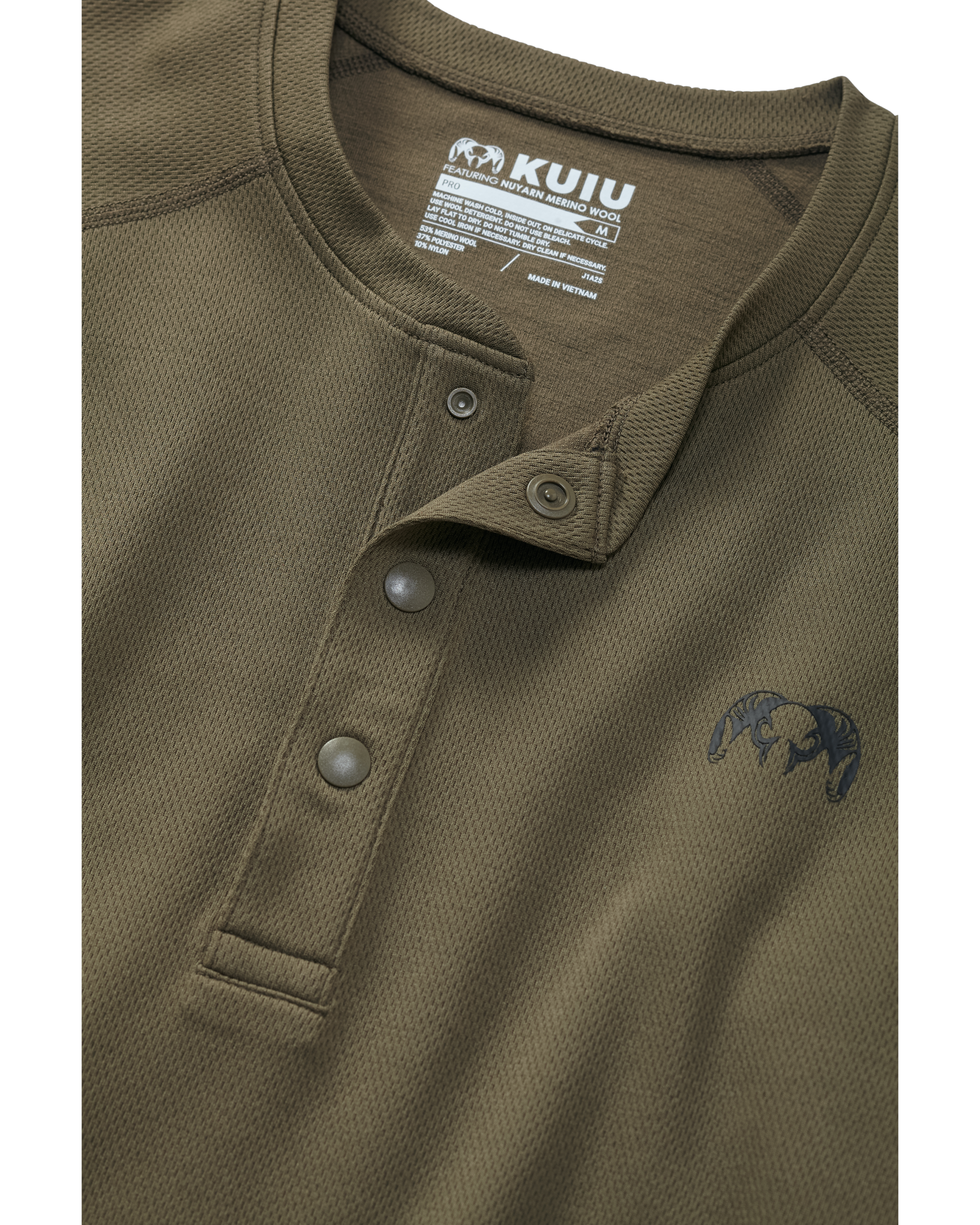 PRO Merino 200 Henley | Ash - Image 2