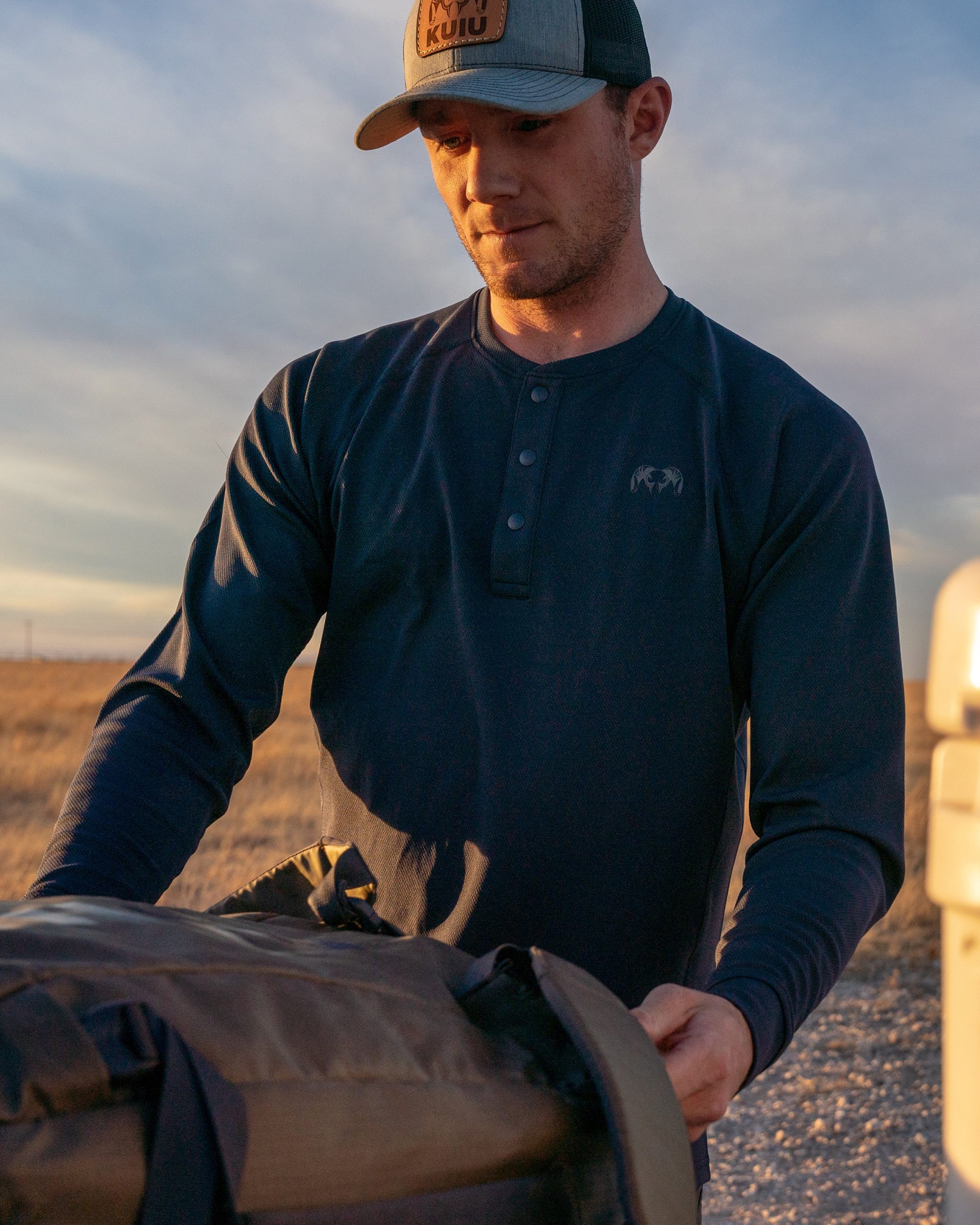 PRO Merino 200 Henley | Steel Blue - Image 4