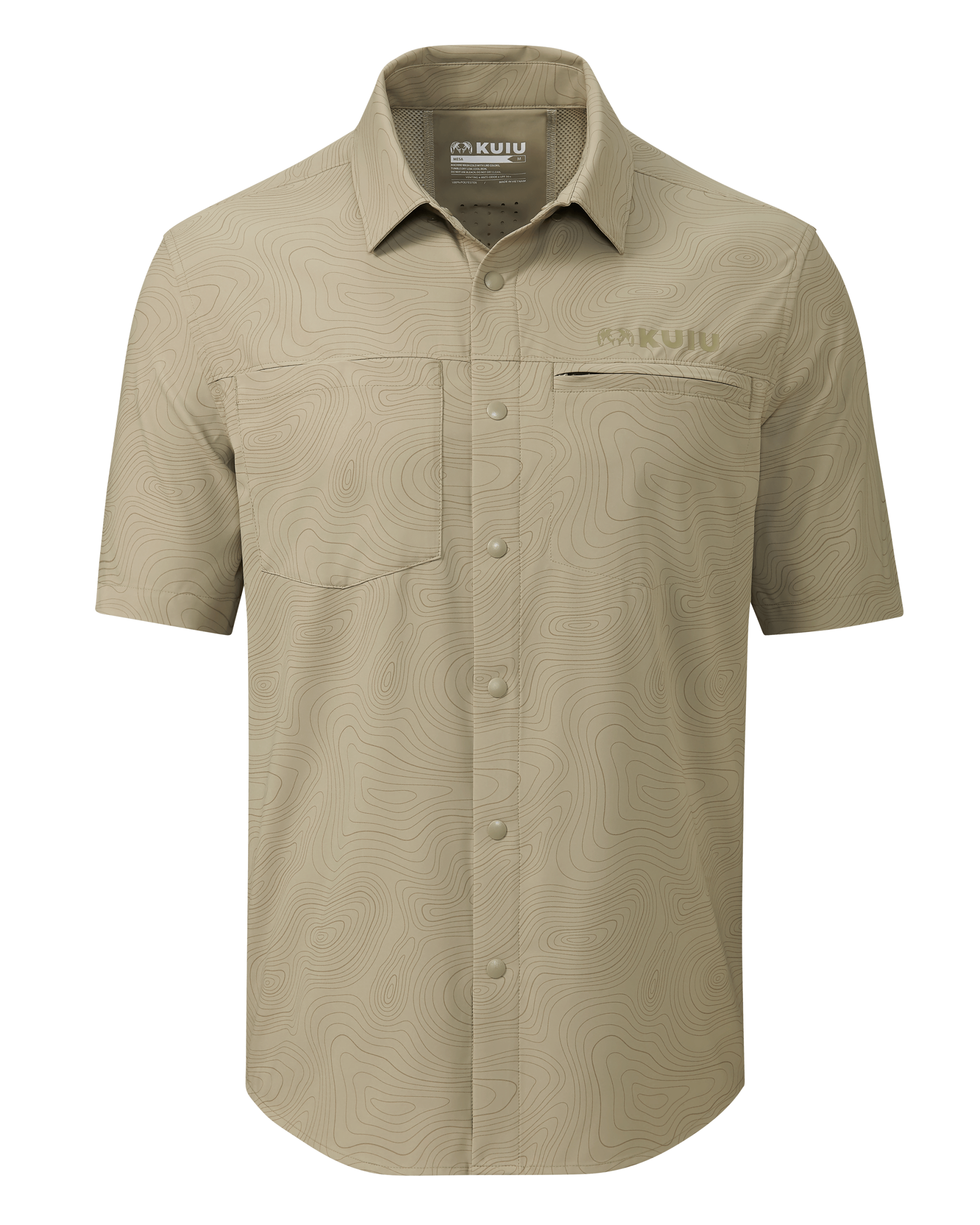 Mesa Vented SS Snap Shirt Topo | Bone Topo Print