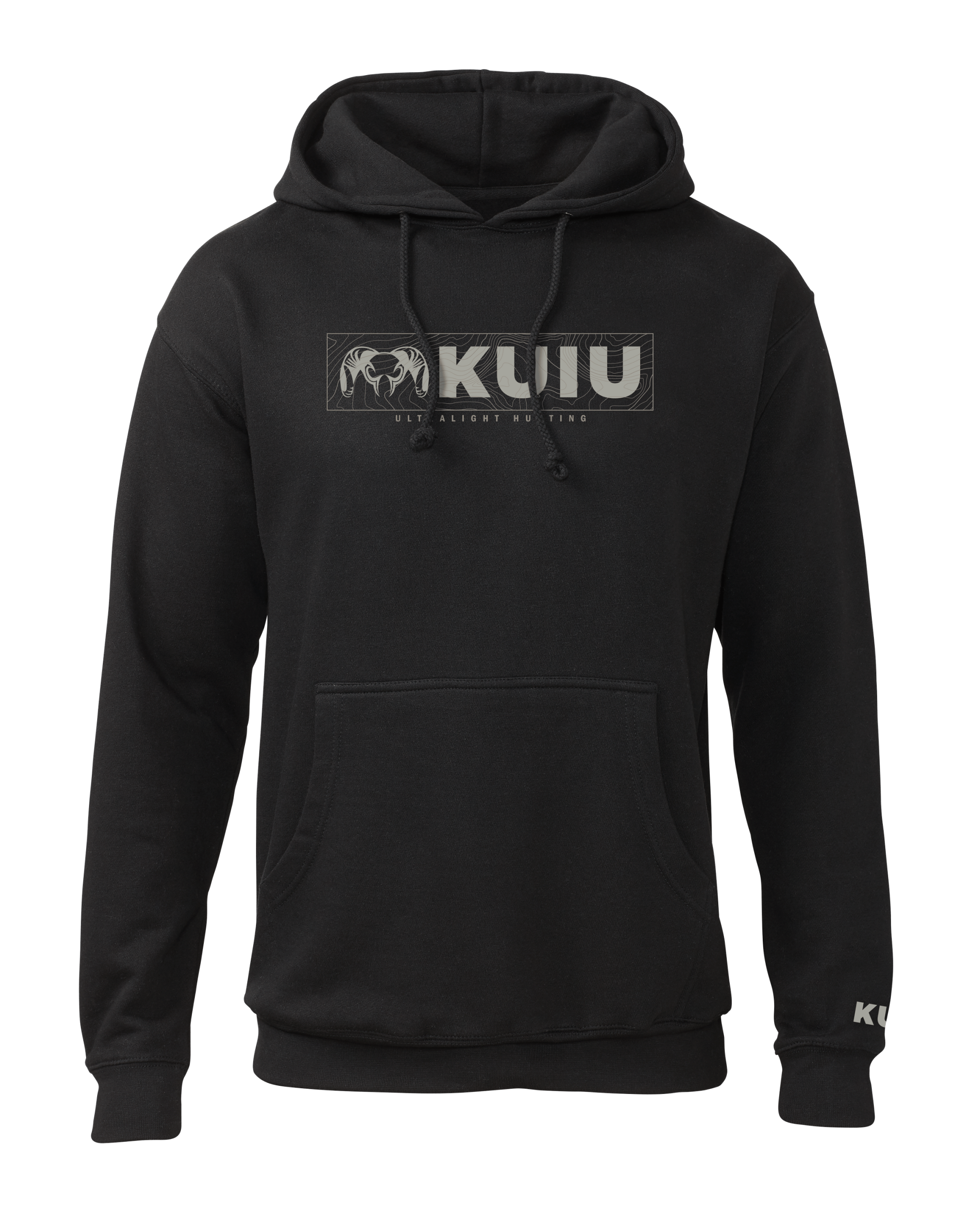 KUIU Topo Block Logo Hoodie | Black