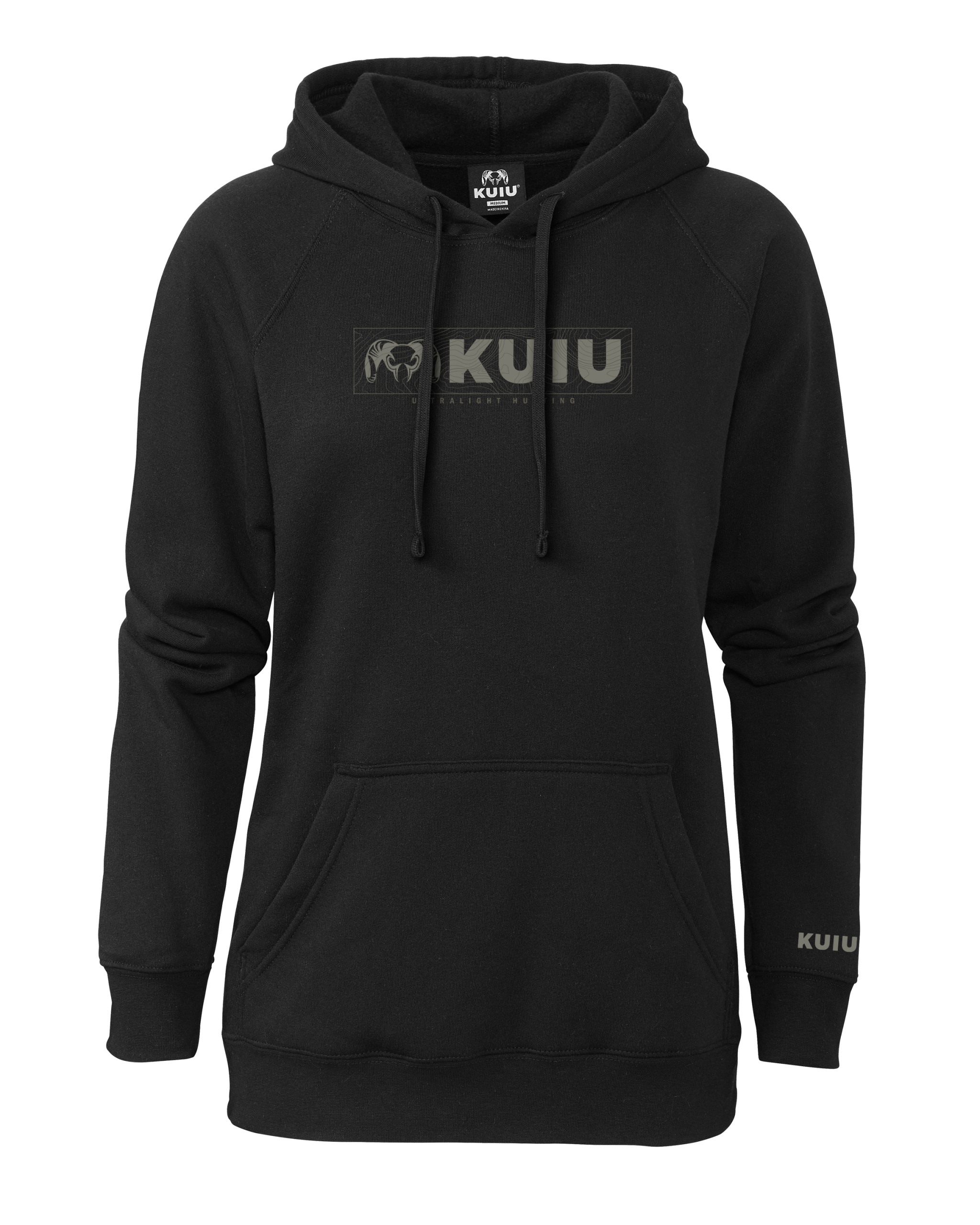 Women's Topo Block Logo Hoodie | Black