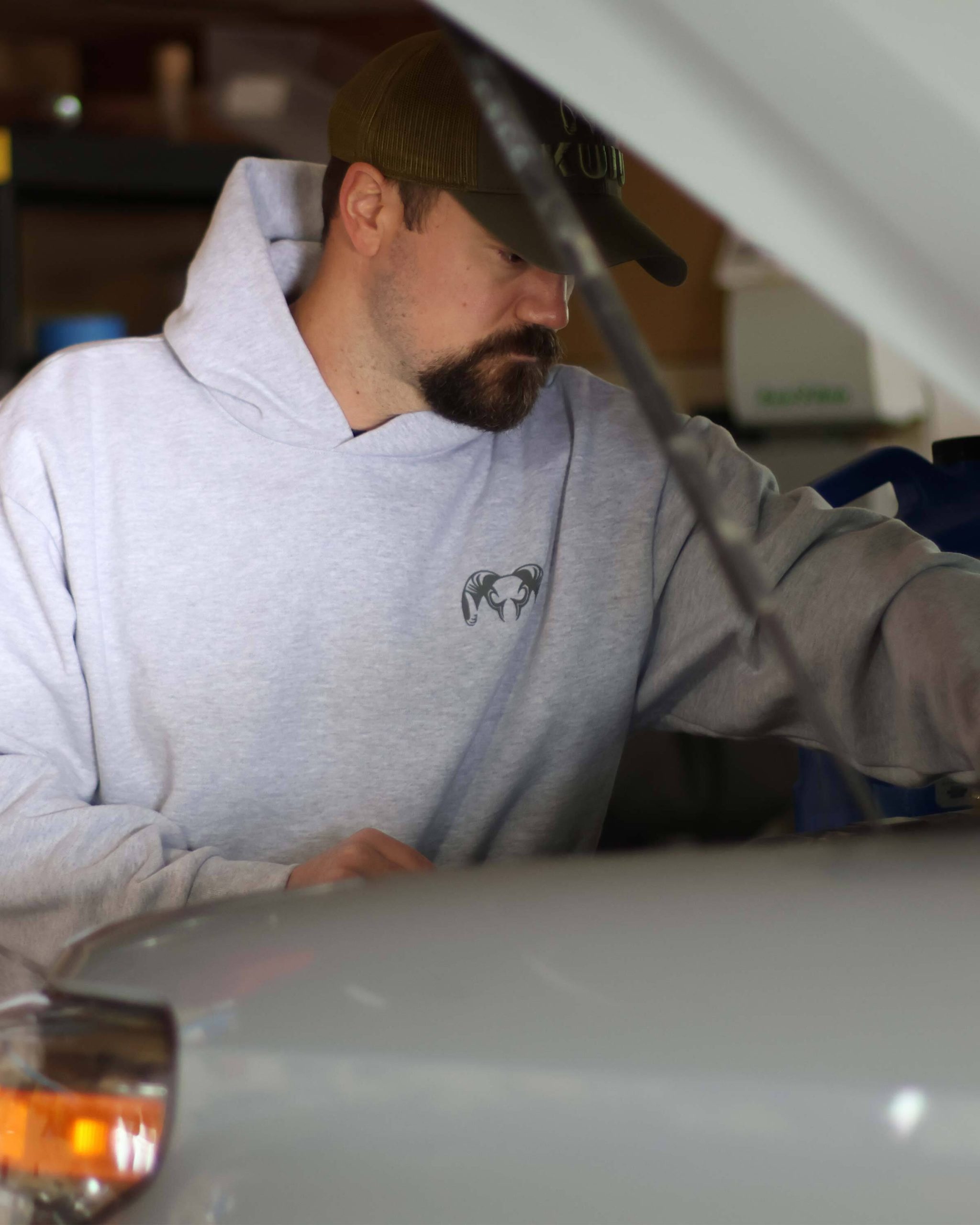 Workgrade Heavyweight Hoodie | Olive - Image 7