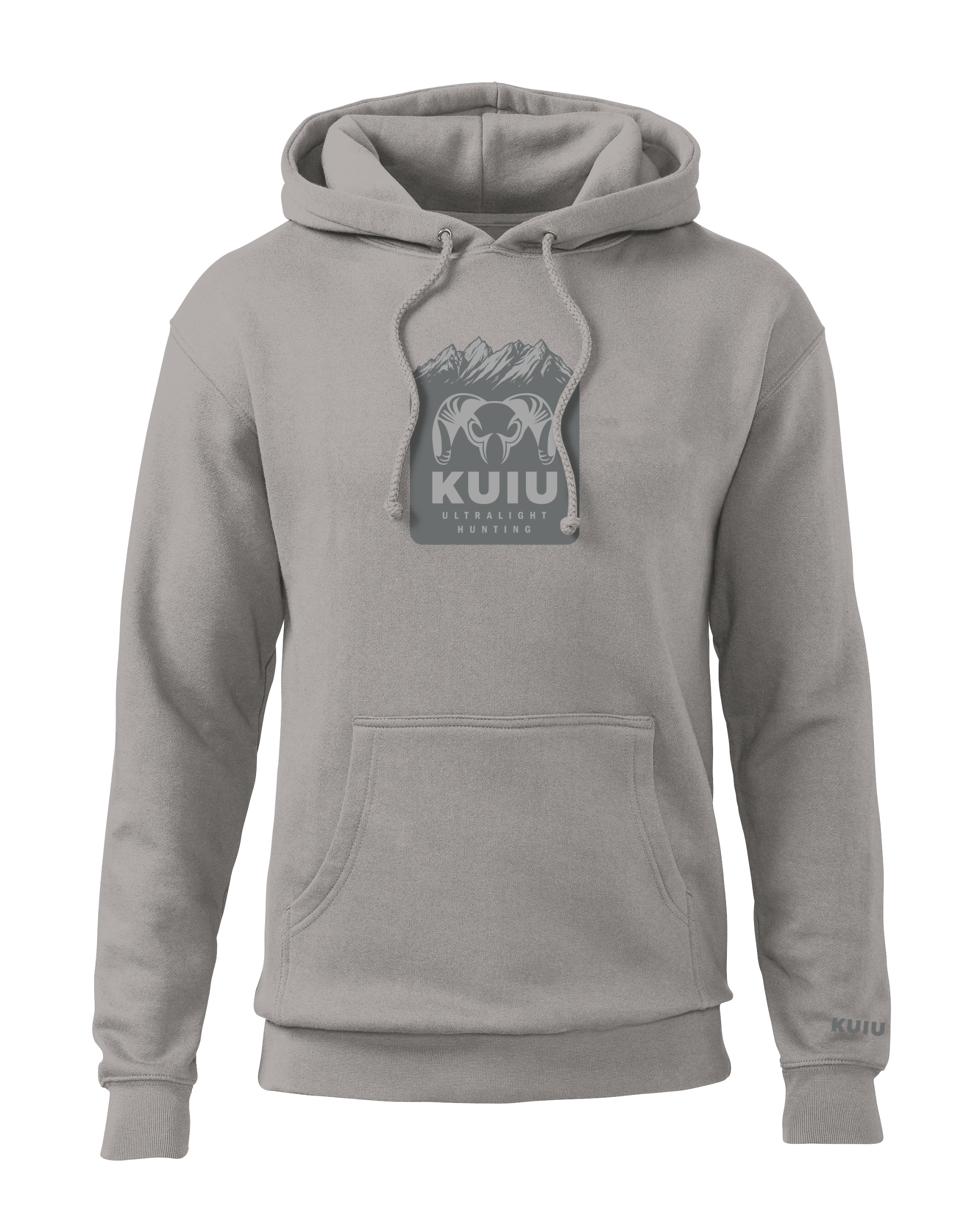 KUIU Mountain Logo Hoodie | Cement