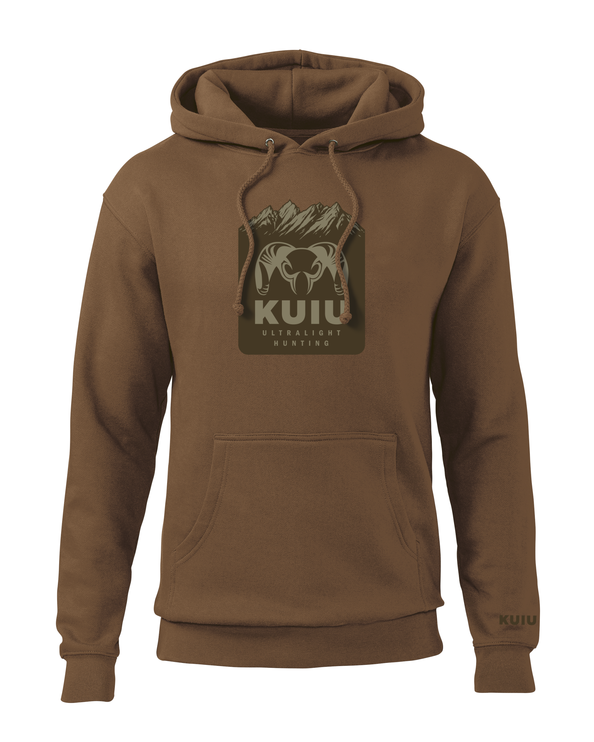 KUIU Mountain Logo Hoodie | Saddle