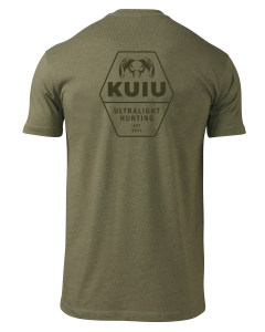 KUIU Ultralight Hunting Back Logo T-Shirt | Military Green