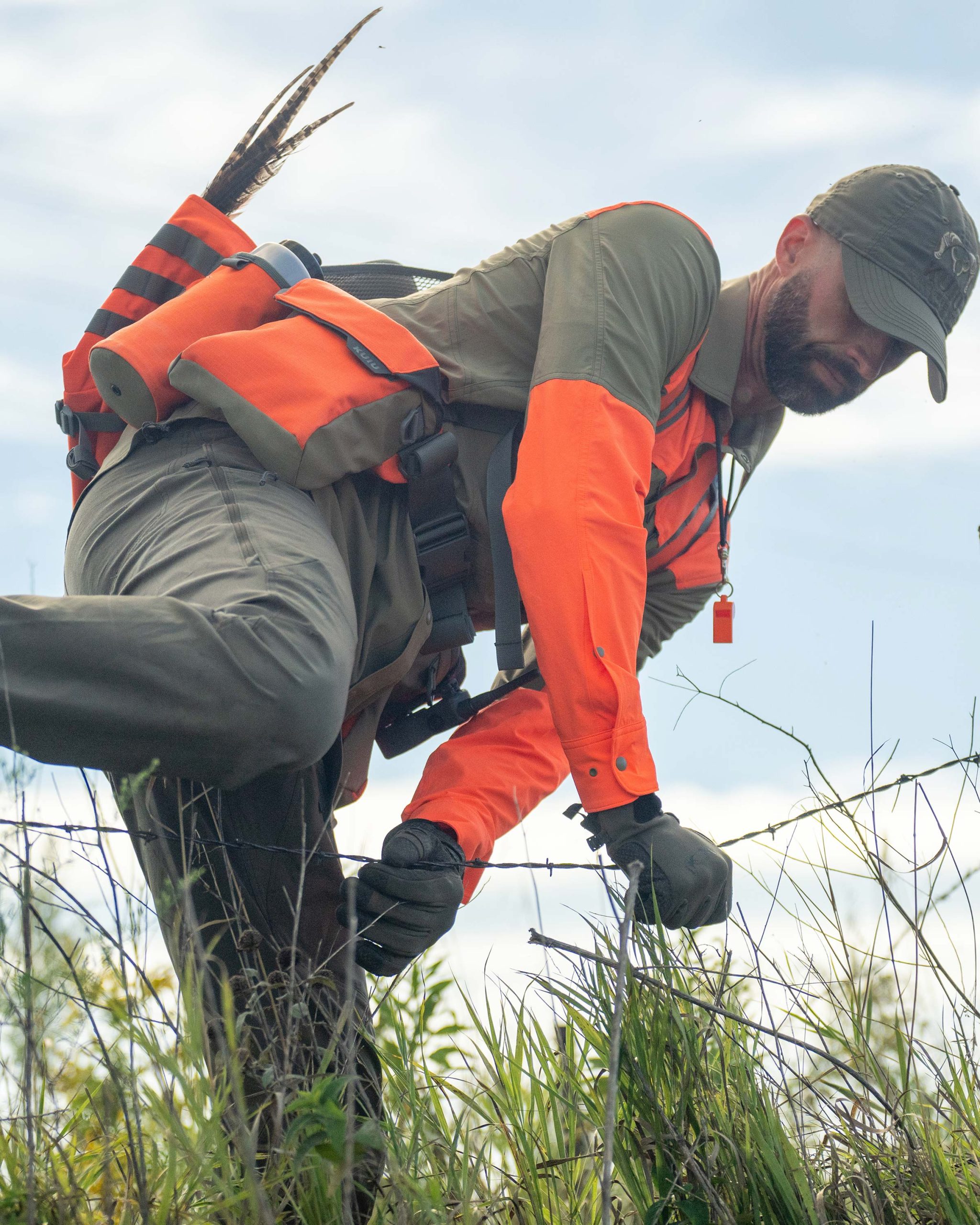 Upland Sporter Shirt | Major Brown/Blaze Orange - Image 6