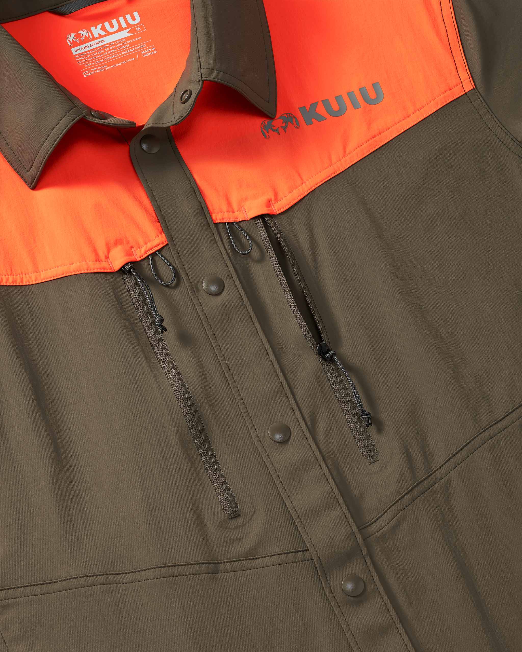 Upland Sporter Shirt | Major Brown/Blaze Orange - Image 3