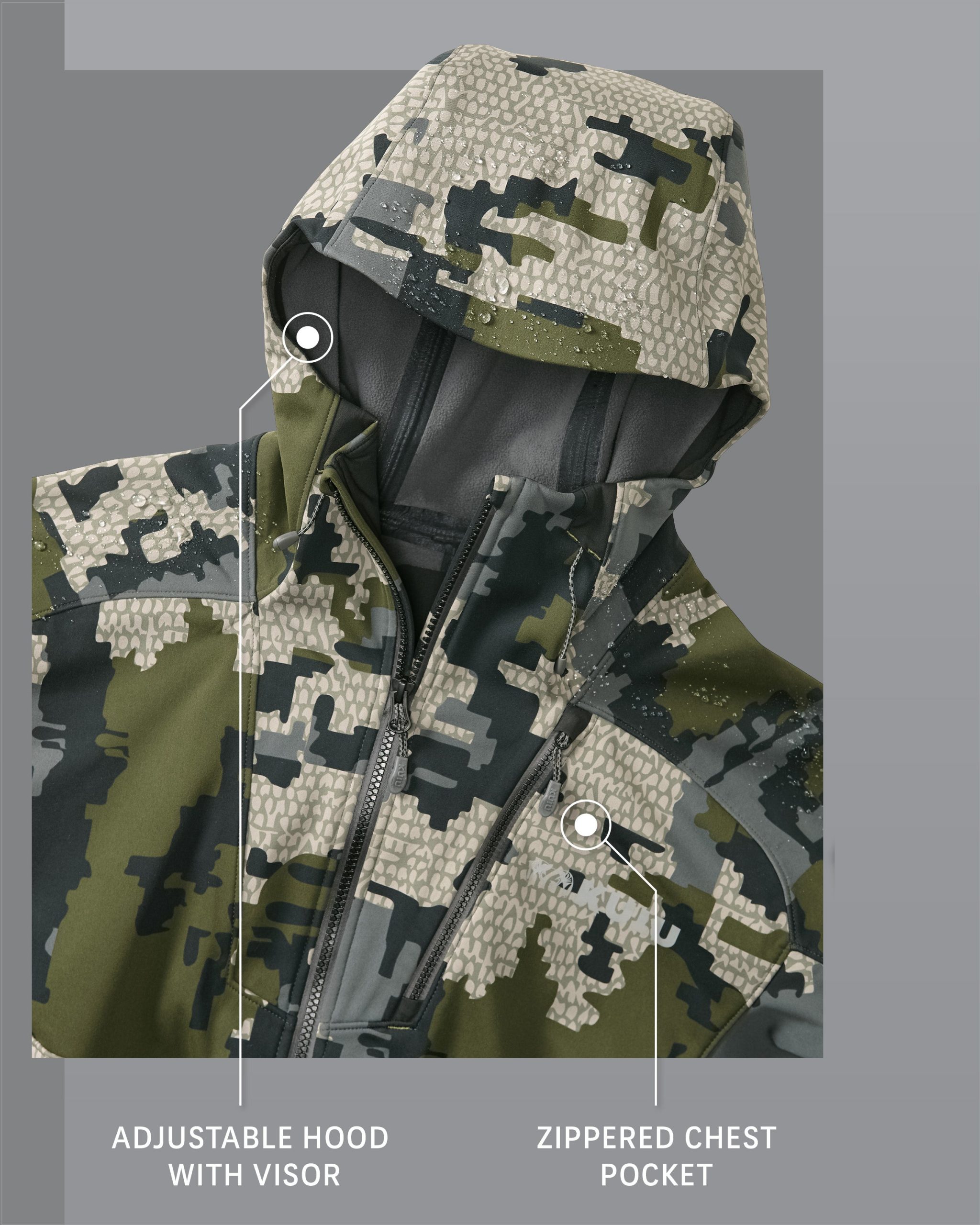 Axis Hybrid Hooded Jacket | Verde - Image 3