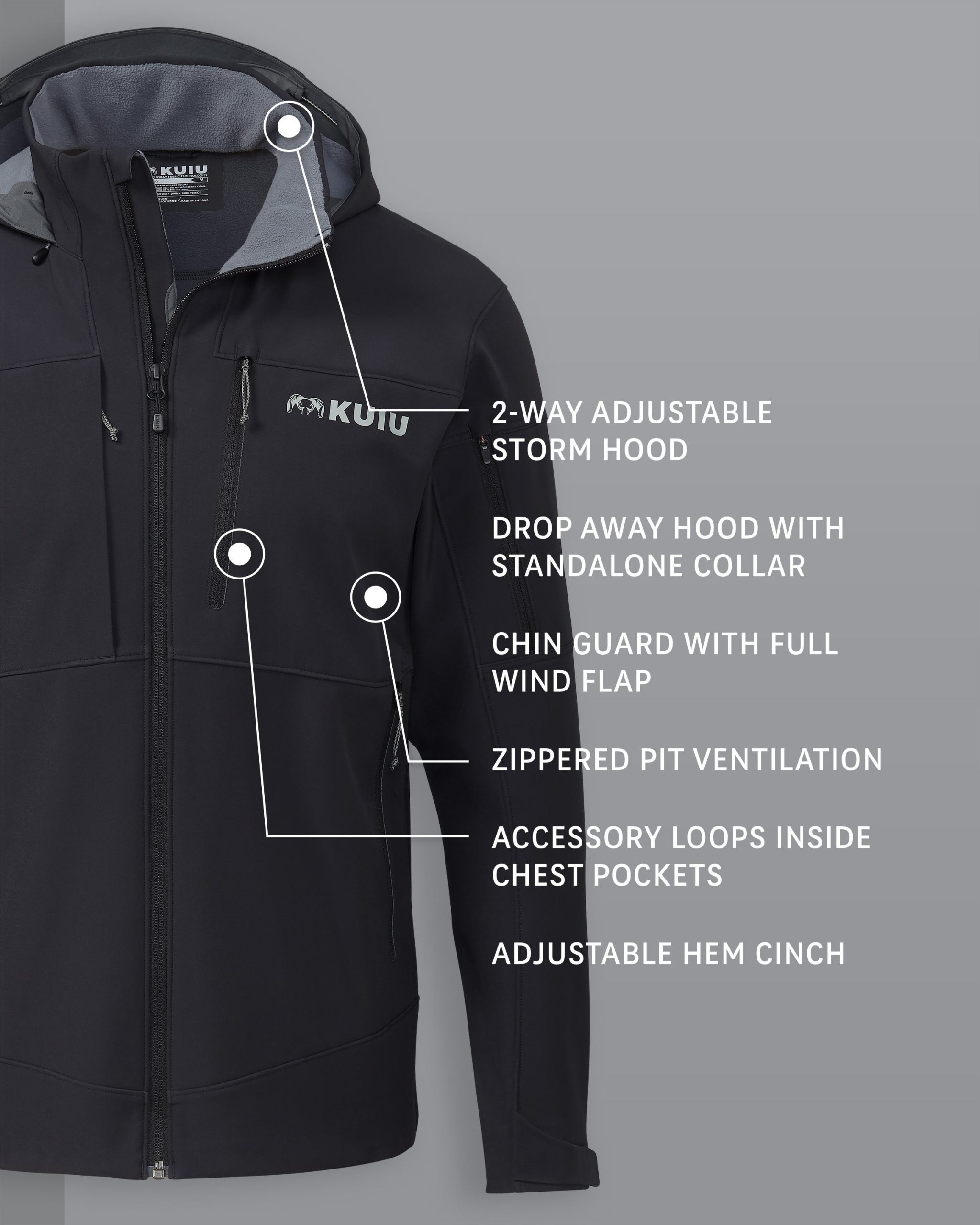 Guide PRO Hooded Jacket | Black - Image 2