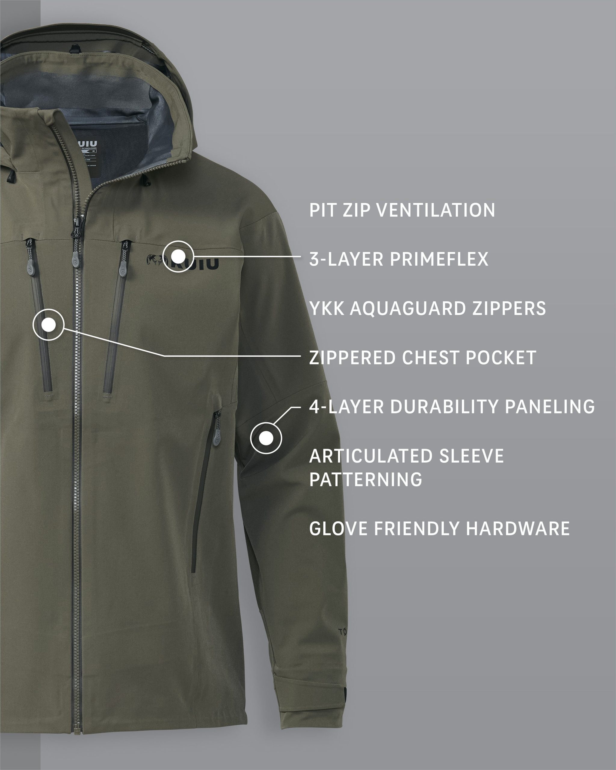 Yukon TR Rain Jacket | Ash - Image 2